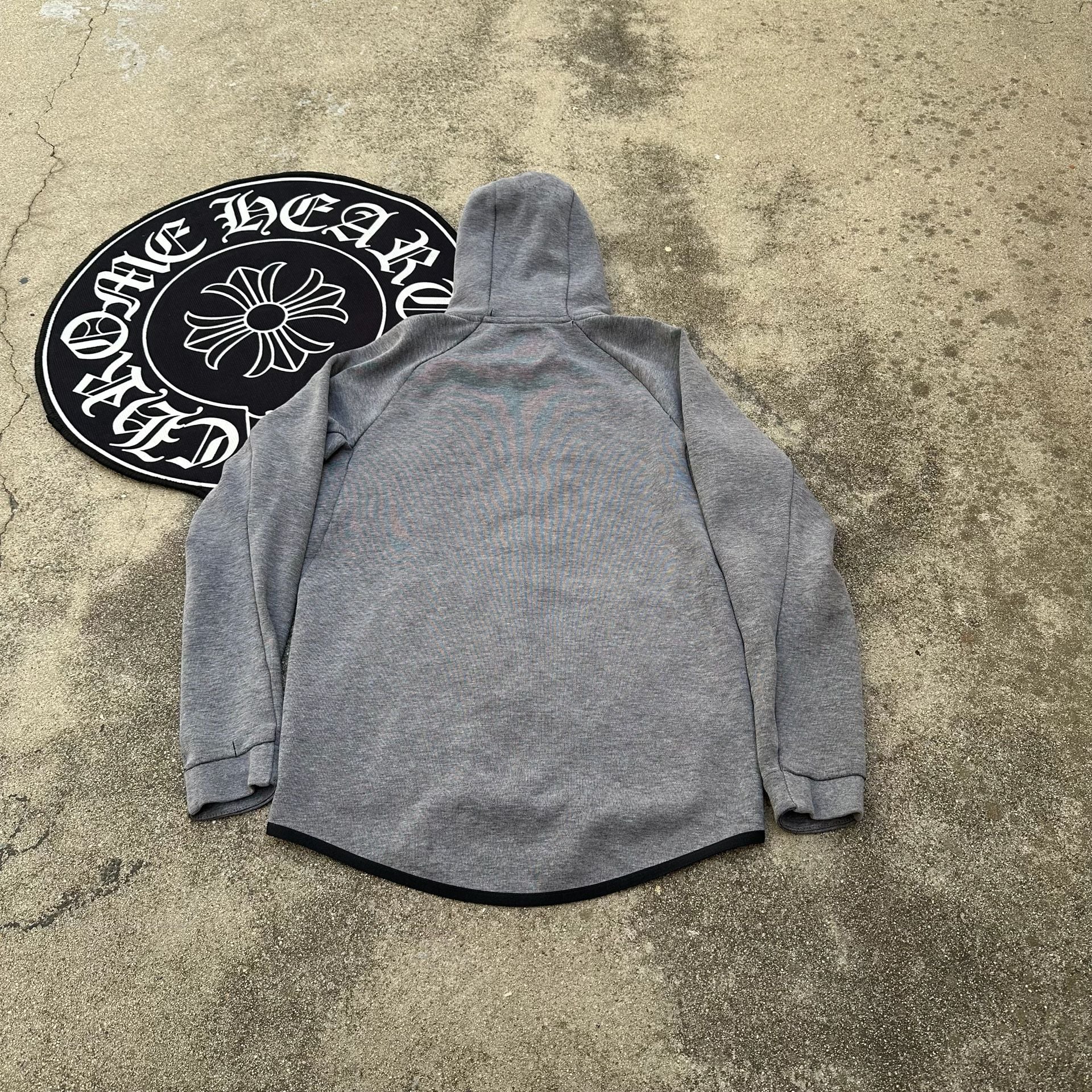 Nike Tech Fleece Windrunner Full-Zip Hoodie Heather Grey Men's Small 3