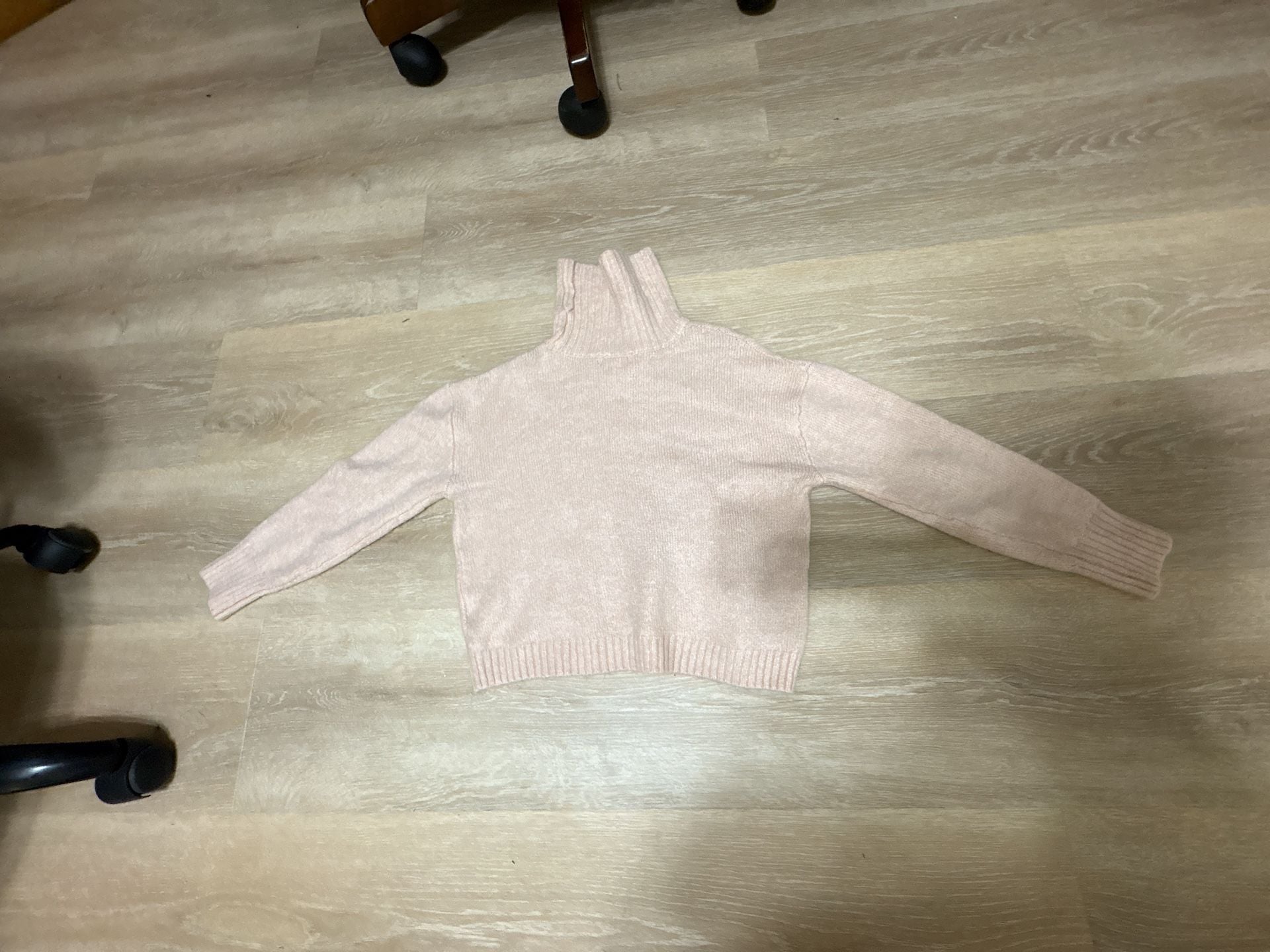 GB Girls Turtleneck Sweater Size L Pink Fuzzy Pullover 3