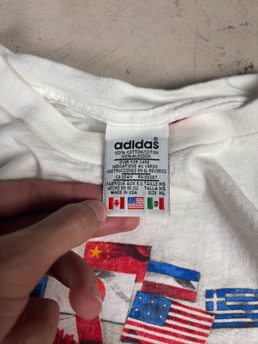 Adidas International Friendship Run 1996 T-Shirt Size XL Vintage White 4