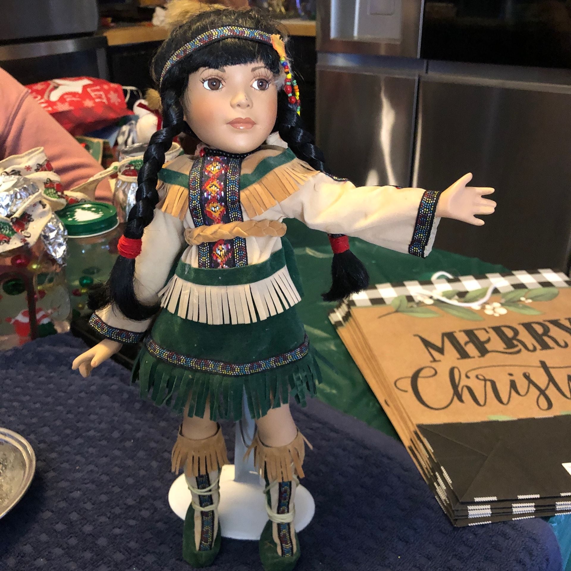 Cathay Collection Native American Porcelain Doll 1