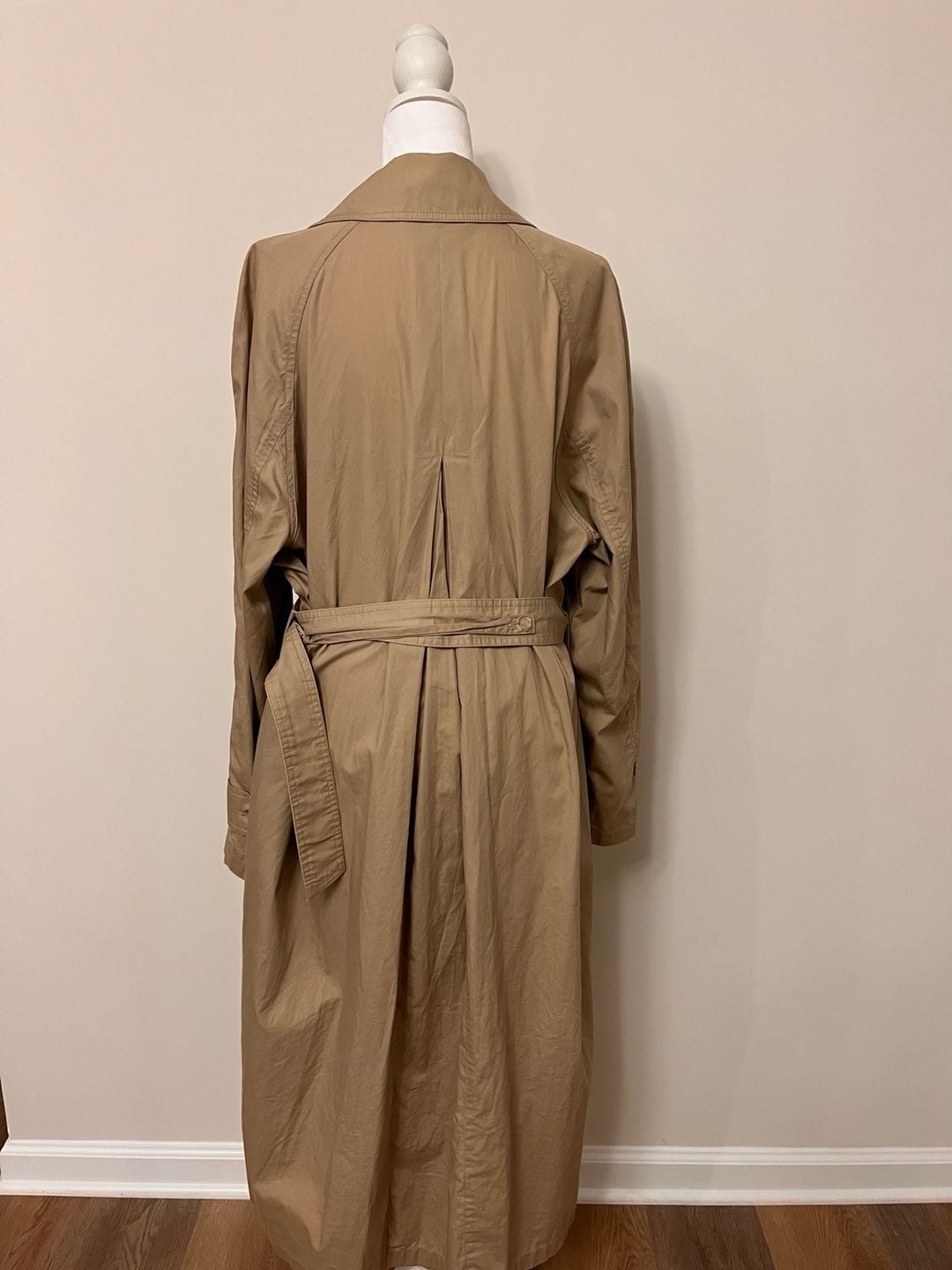 Paul Stuart Trench Coat Size S Tan Cotton Belted Rain Jacket 3