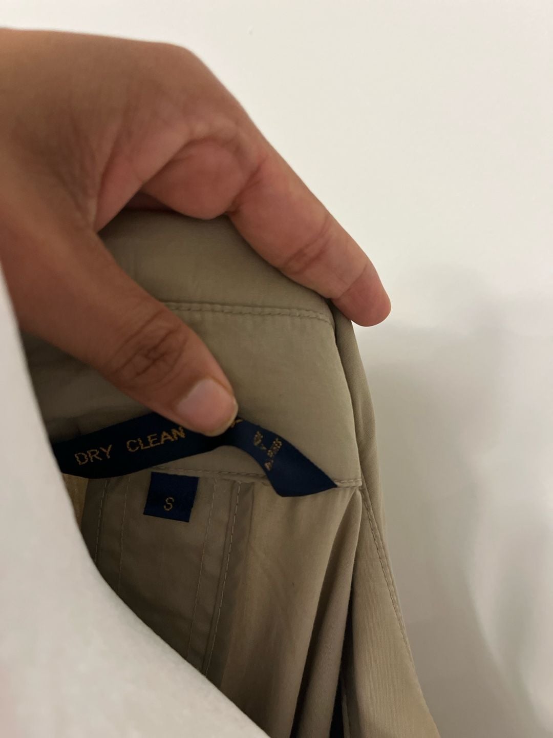 Paul Stuart Trench Coat Size S Tan Cotton Belted Rain Jacket 7