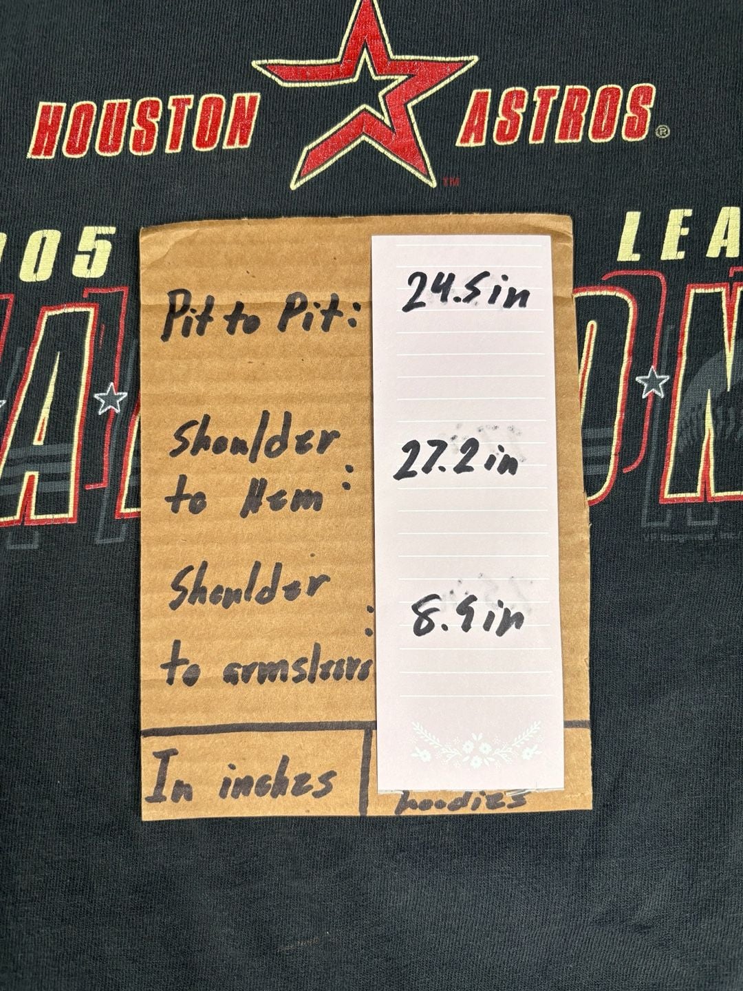 VF Imagewear Houston Astros 2005 National League Champions T-Shirt Black 3