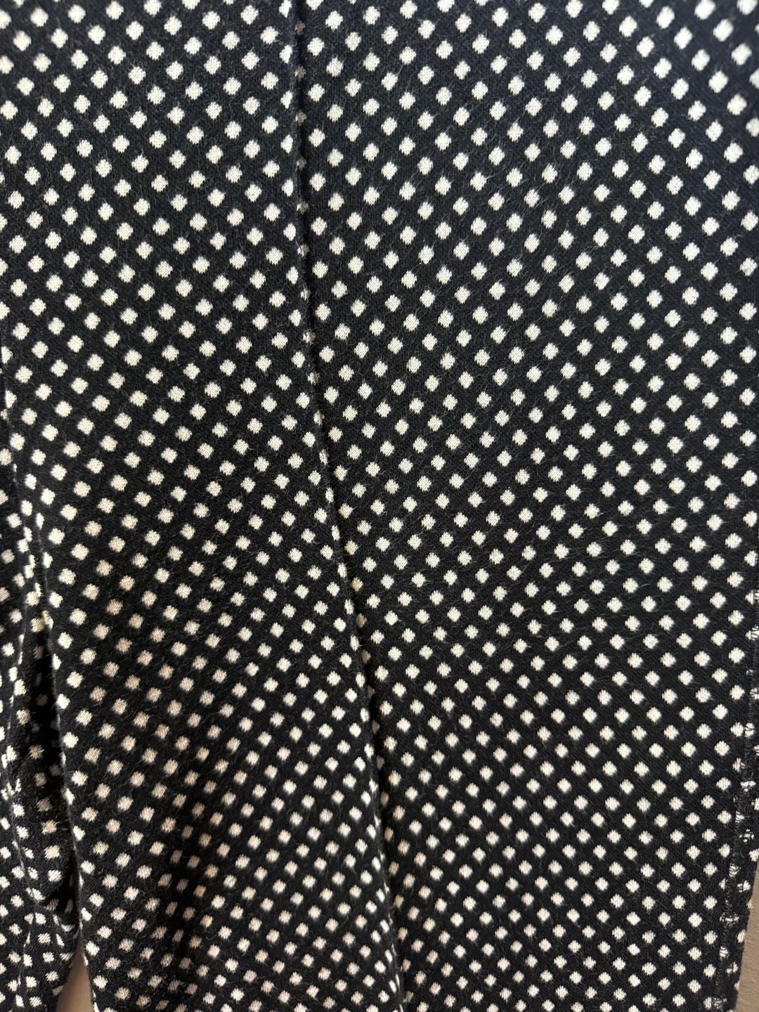 Anthropologie The Essential Crop Flare Pants Size L Black White Diamond 4
