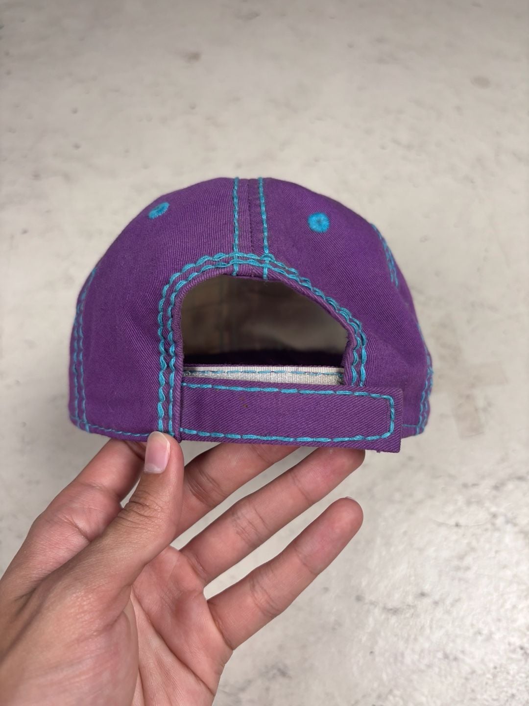 Disney Parks Mickey Mouse Baseball Cap OSFA Purple Plaid Rhinestones 4