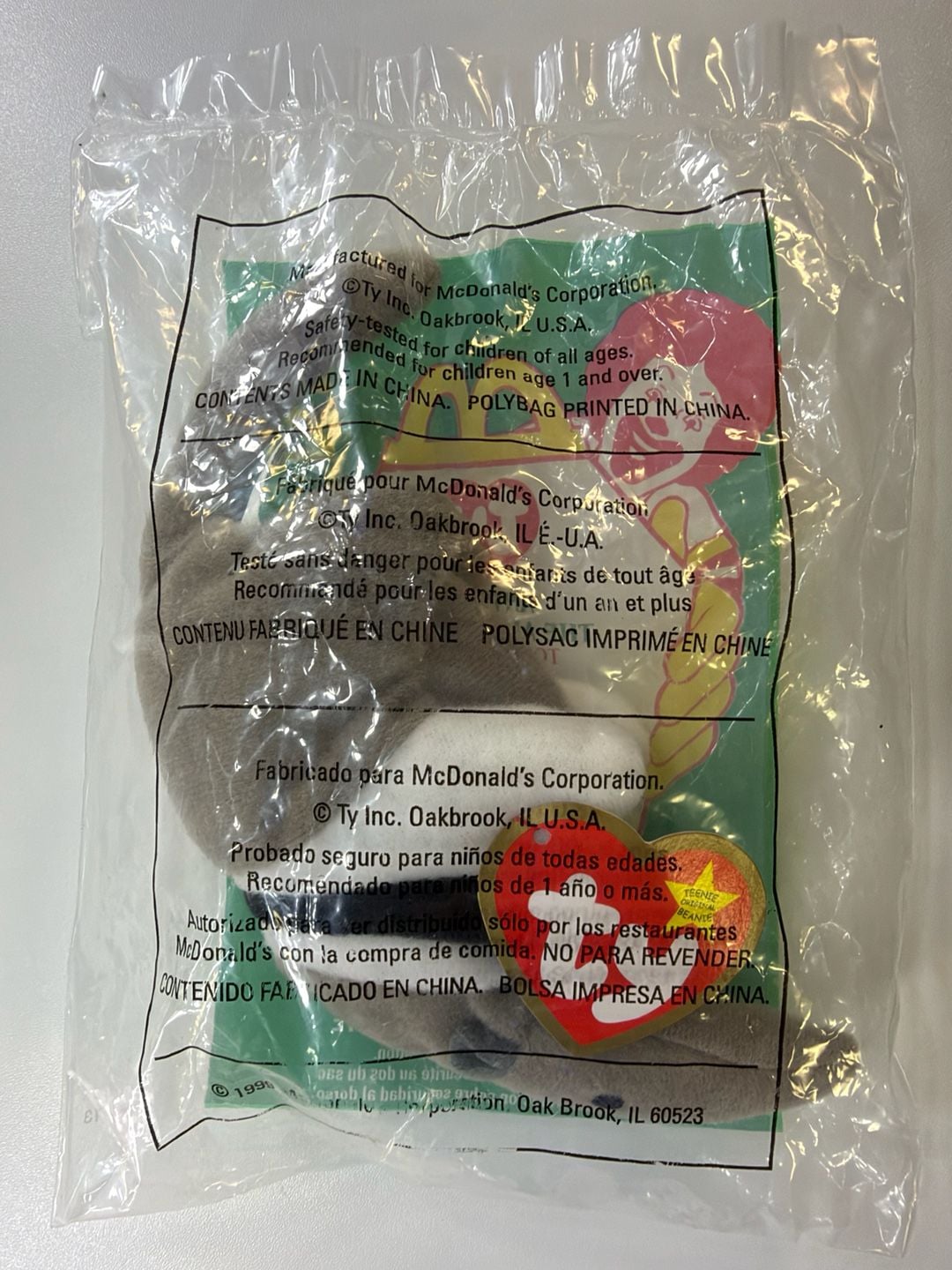 Ty Teenie Beanie Babies Antsy the Anteater Sealed Happy Meal Toy 2