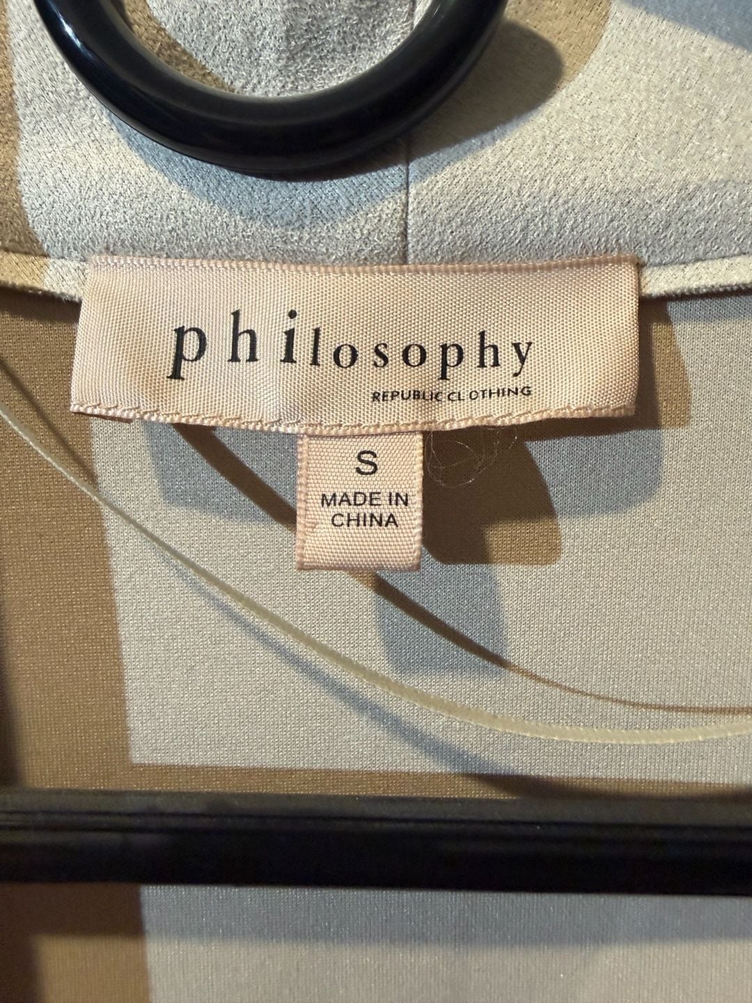 Philosophy Republic Clothing Open Front Jacket Size S Tan Faux Suede 3