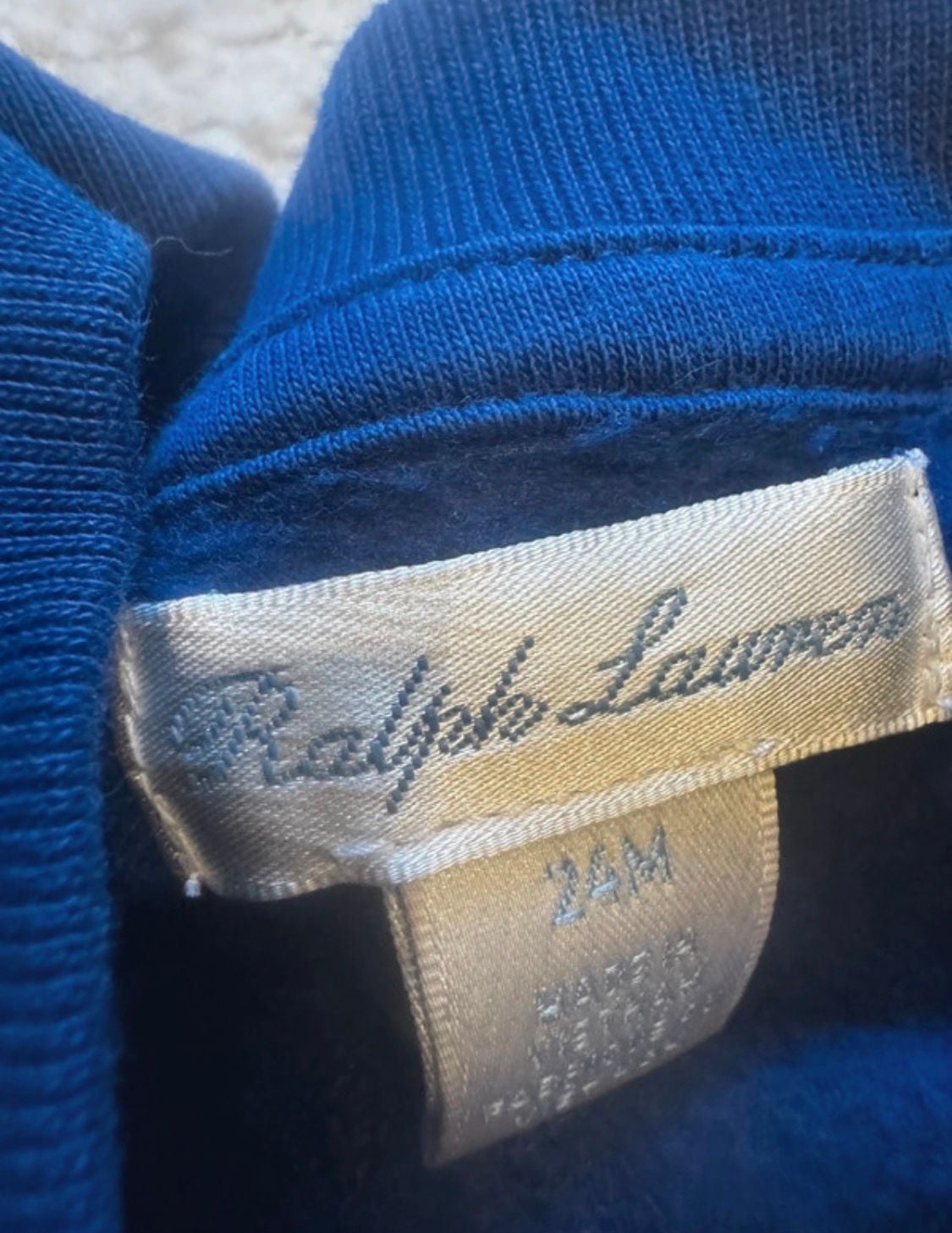 Ralph Lauren Fleece Crewneck Sweatshirt Size 24M Blue 3