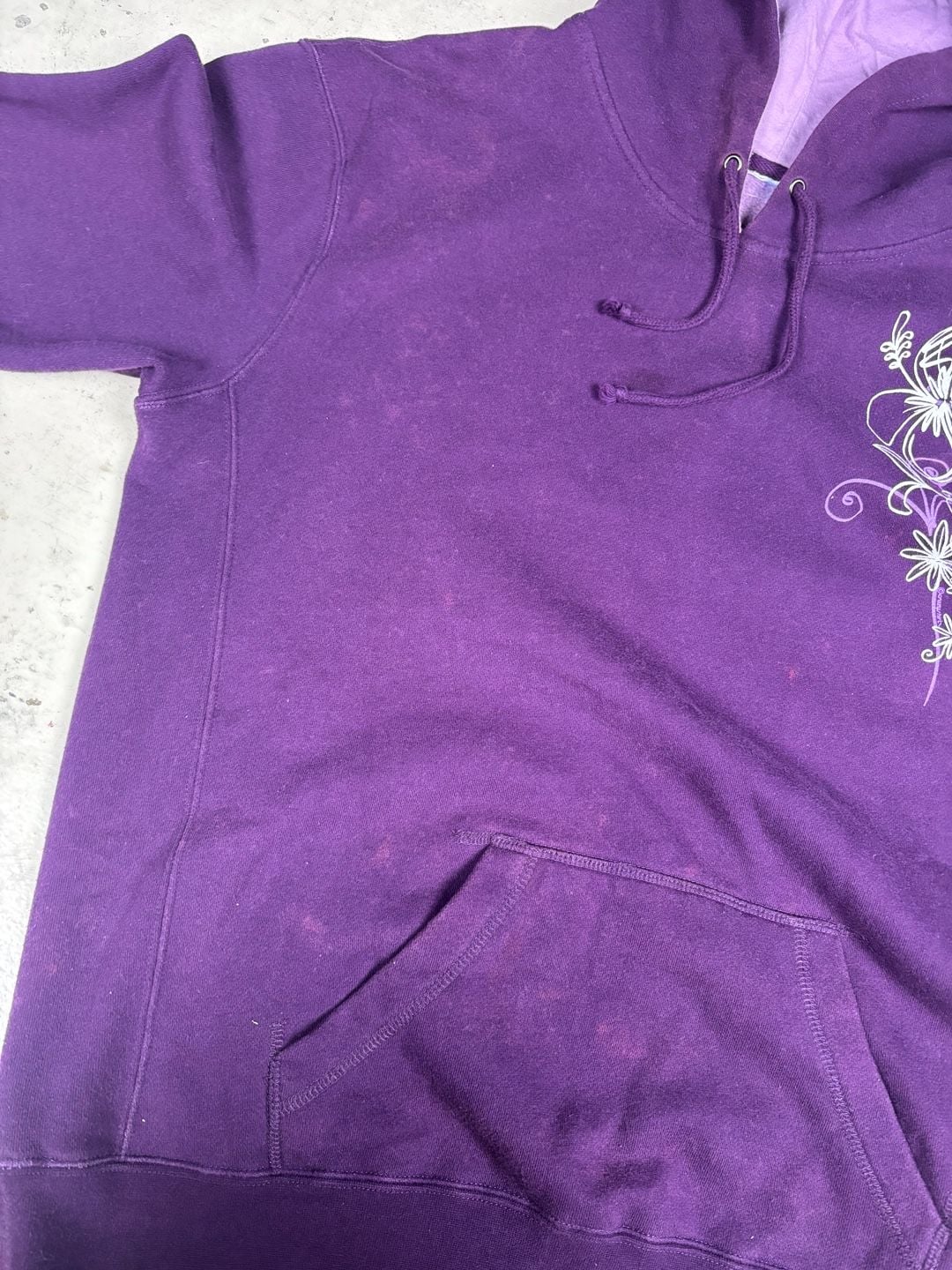 Y2k Purple Floral Graphic Hoodie 5