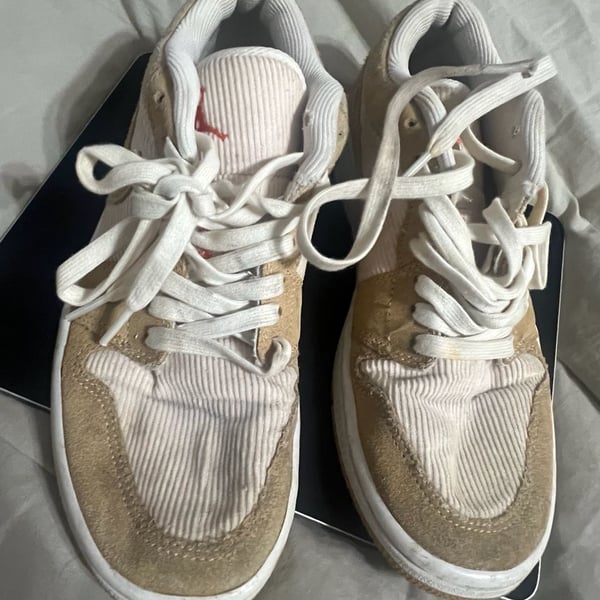 Nike Air Jordan 1 Low SE Twine Orange Quartz Corduroy DH7820-700 US 7.5