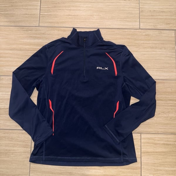 RLX Ralph Lauren golf 1/4-Zip Pullover Size L Blue Performance