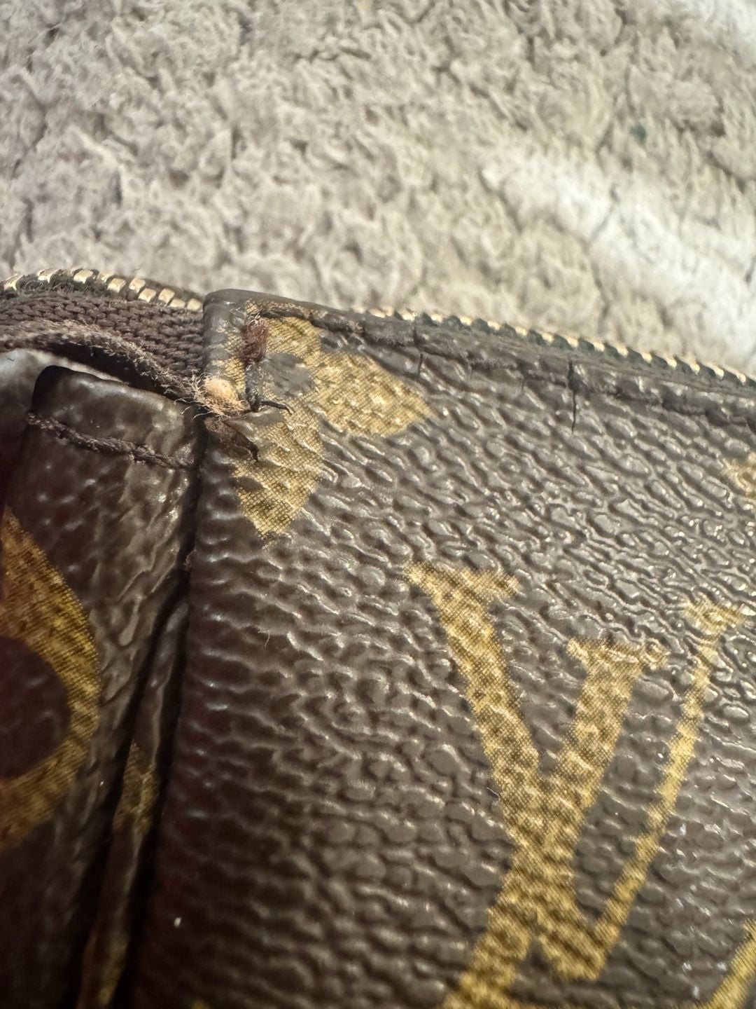 Louis Vuitton Pochette Accessoires Monogram Canvas Brown Shoulder Bag 10