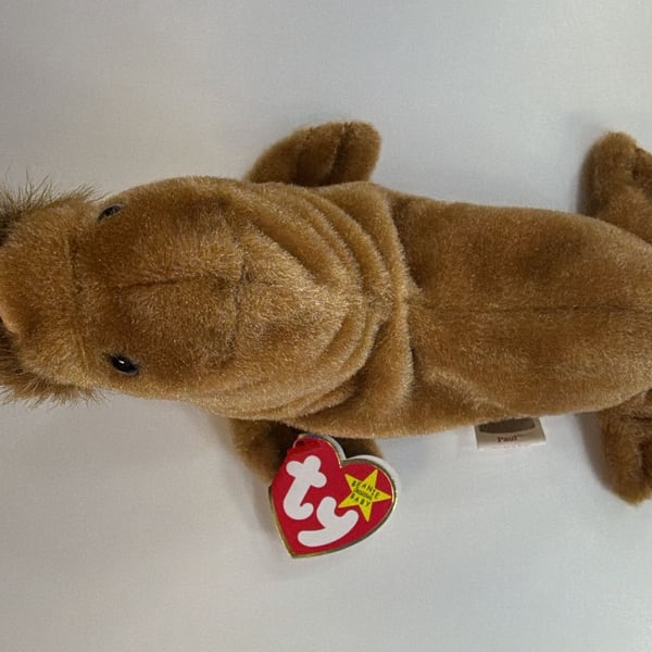 Ty Beanie Babies Paul the Walrus Plush Toy 1999 Mint with Tags