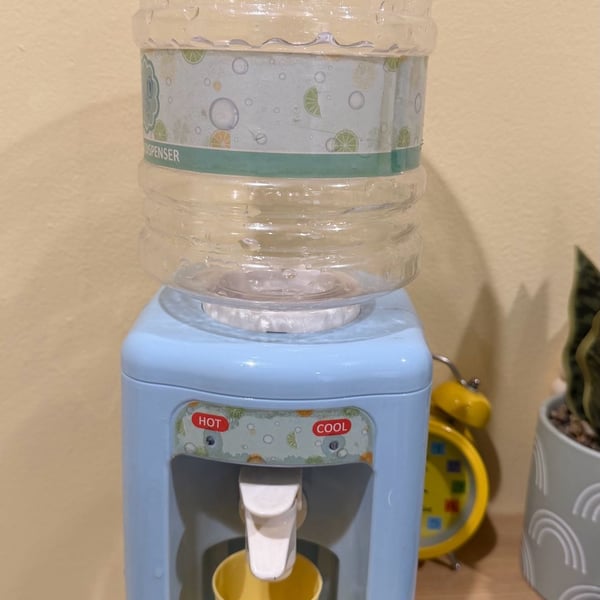 Kids Mini Water Dispenser Toy Blue Plastic Educational Toy