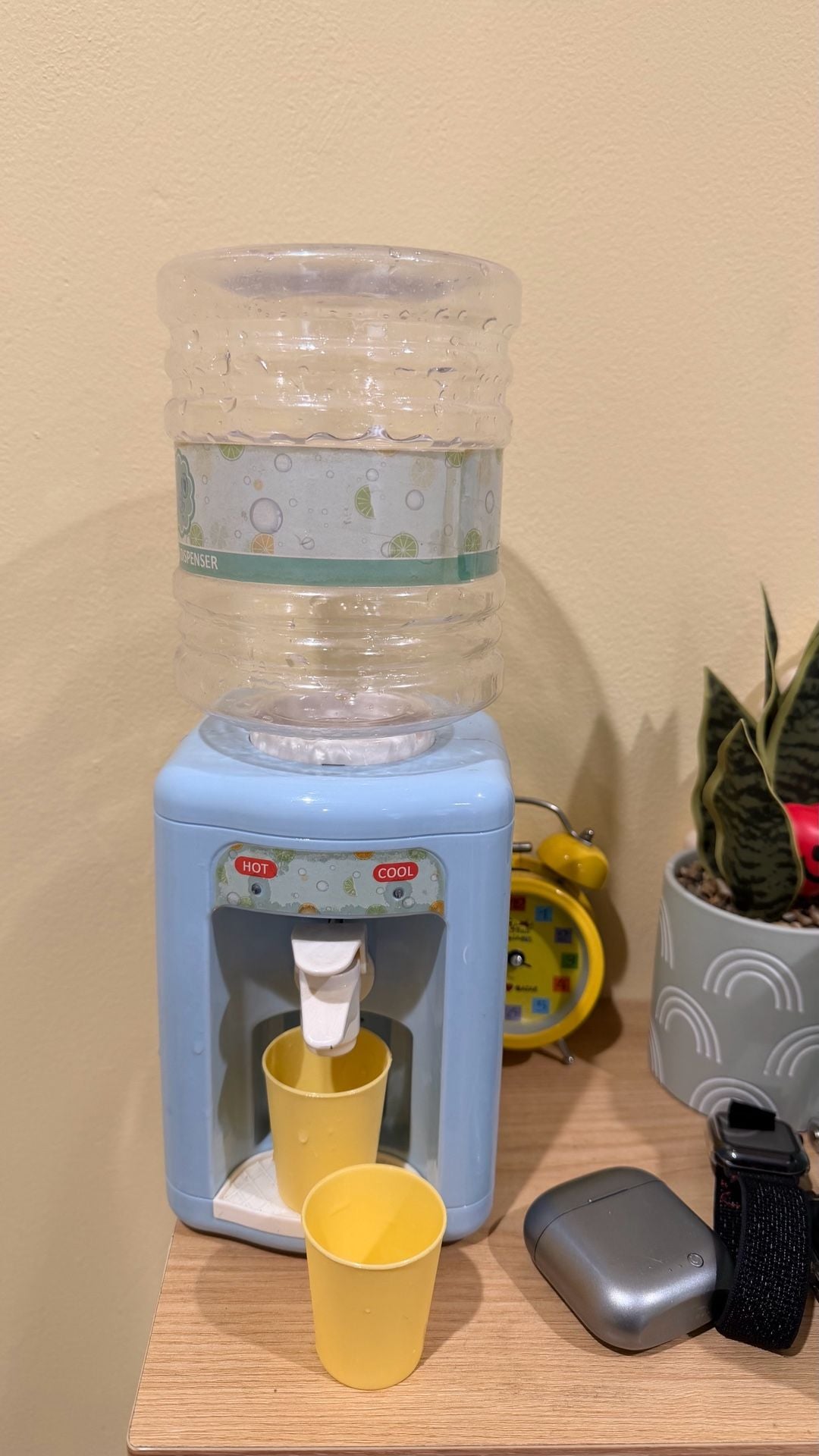 Kids Mini Water Dispenser Toy Blue Plastic Educational Toy 2