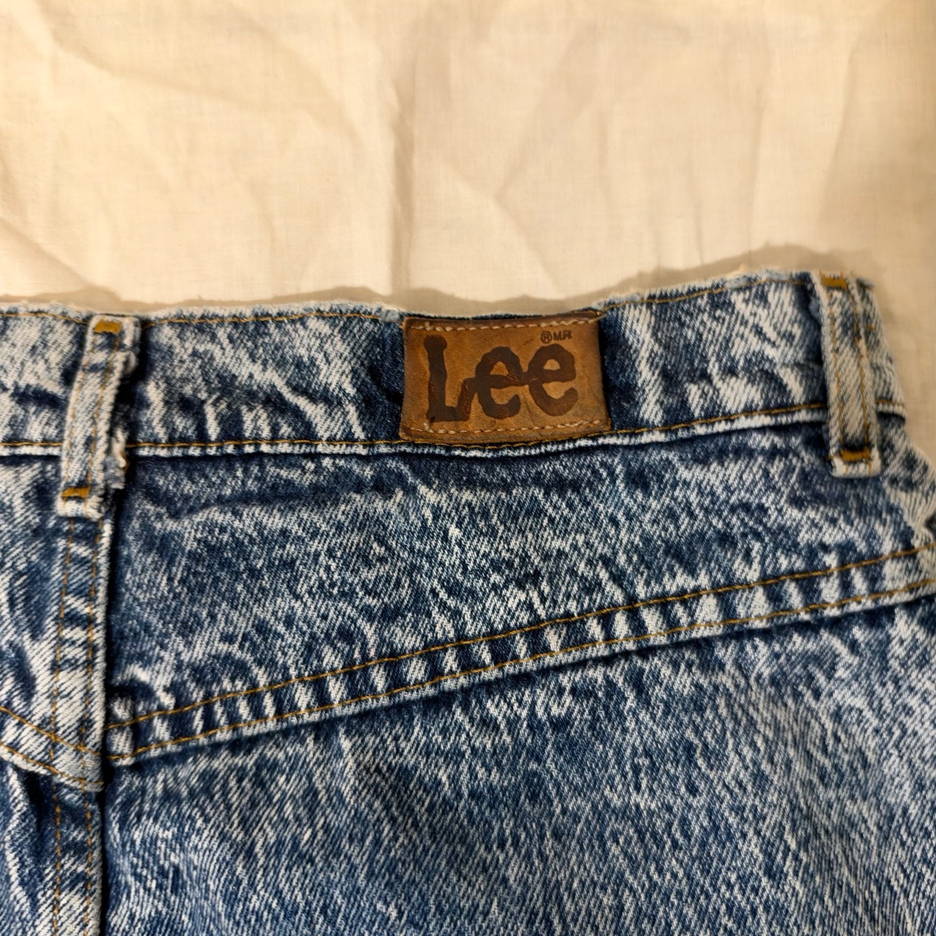 Vintage Lee High Rise Acid Wash Pleated Mom Jeans Acid Wash 12P 4