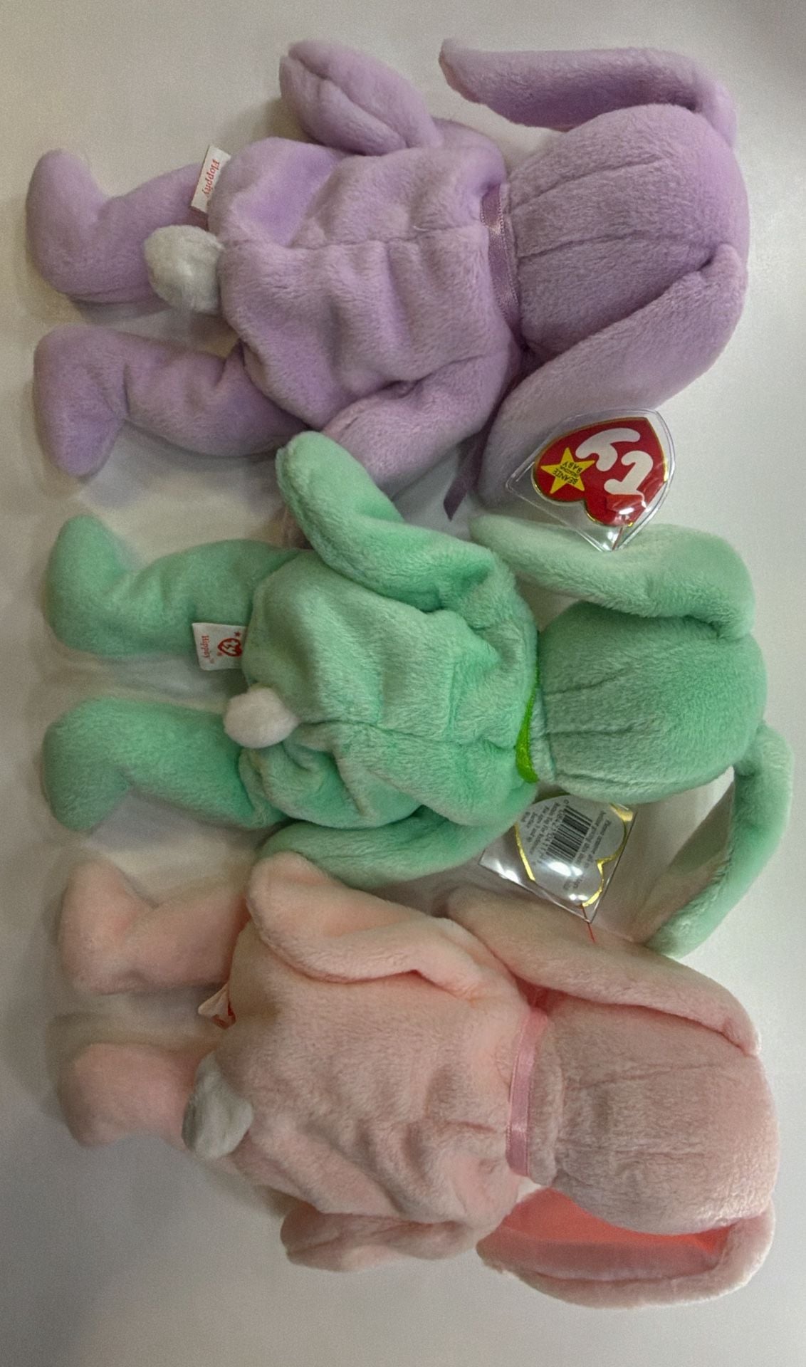 Ty Beanie Babies Hippity Hoppity Floppity Bunny Lot of 3 2