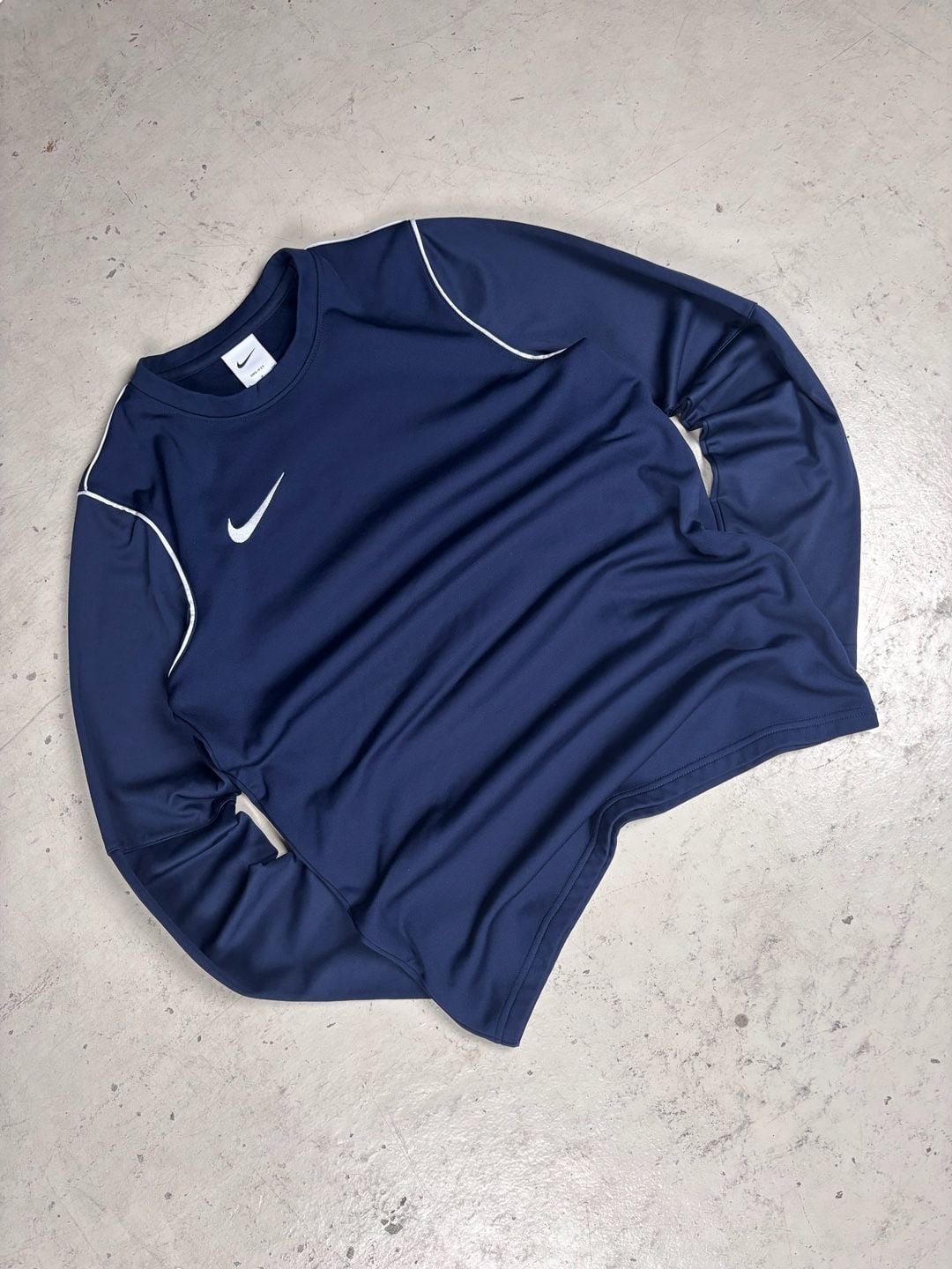 Nike Park 20 Crew Top Size S Navy Dri-Fit Soccer Training Sweatshirt 2