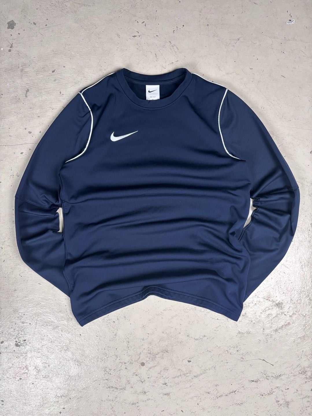 Nike Park 20 Crew Top Size S Navy Dri-Fit Soccer Training Sweatshirt 3