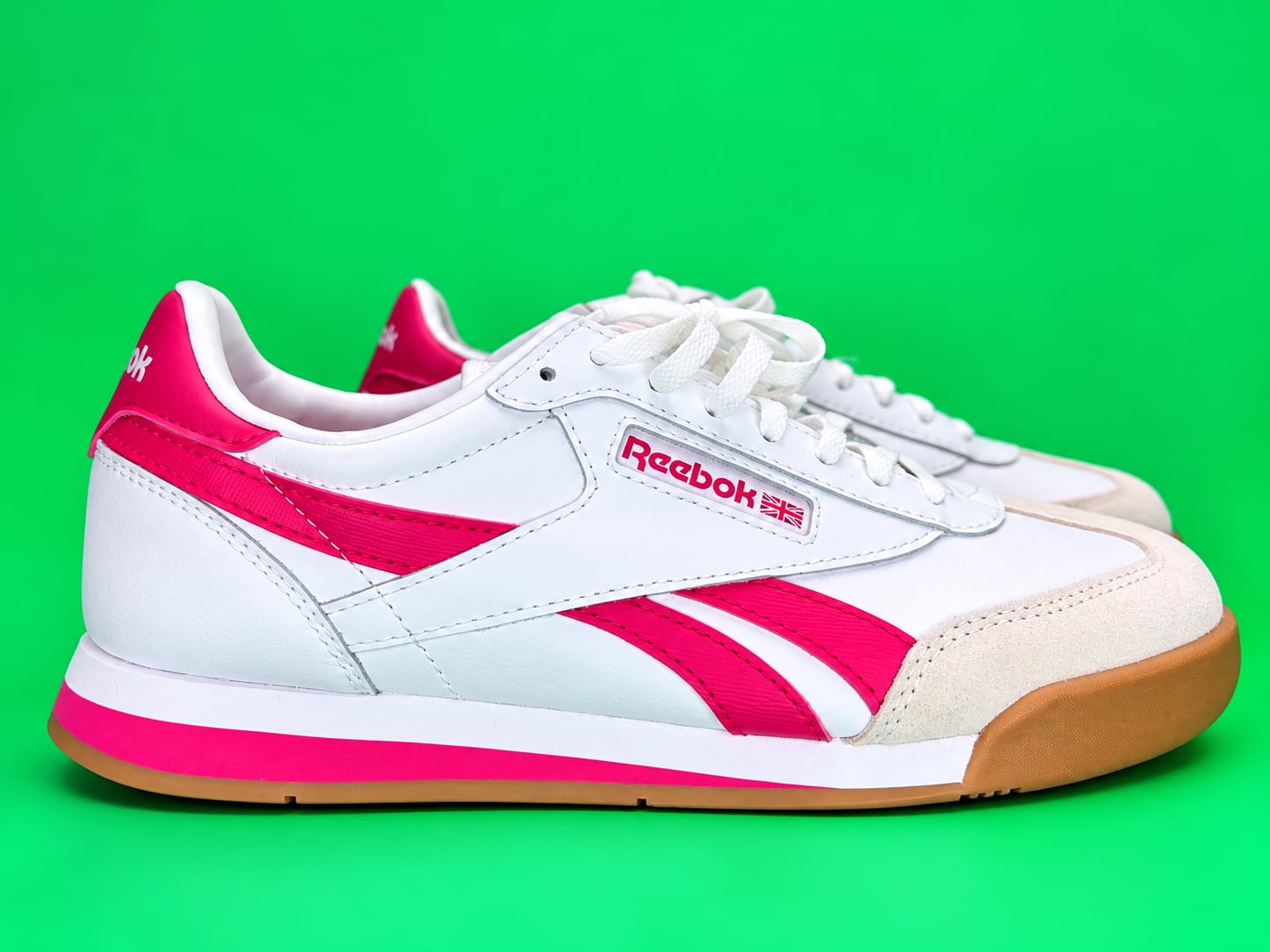 Reebok Campio XT Shoes White Bold Pink 4