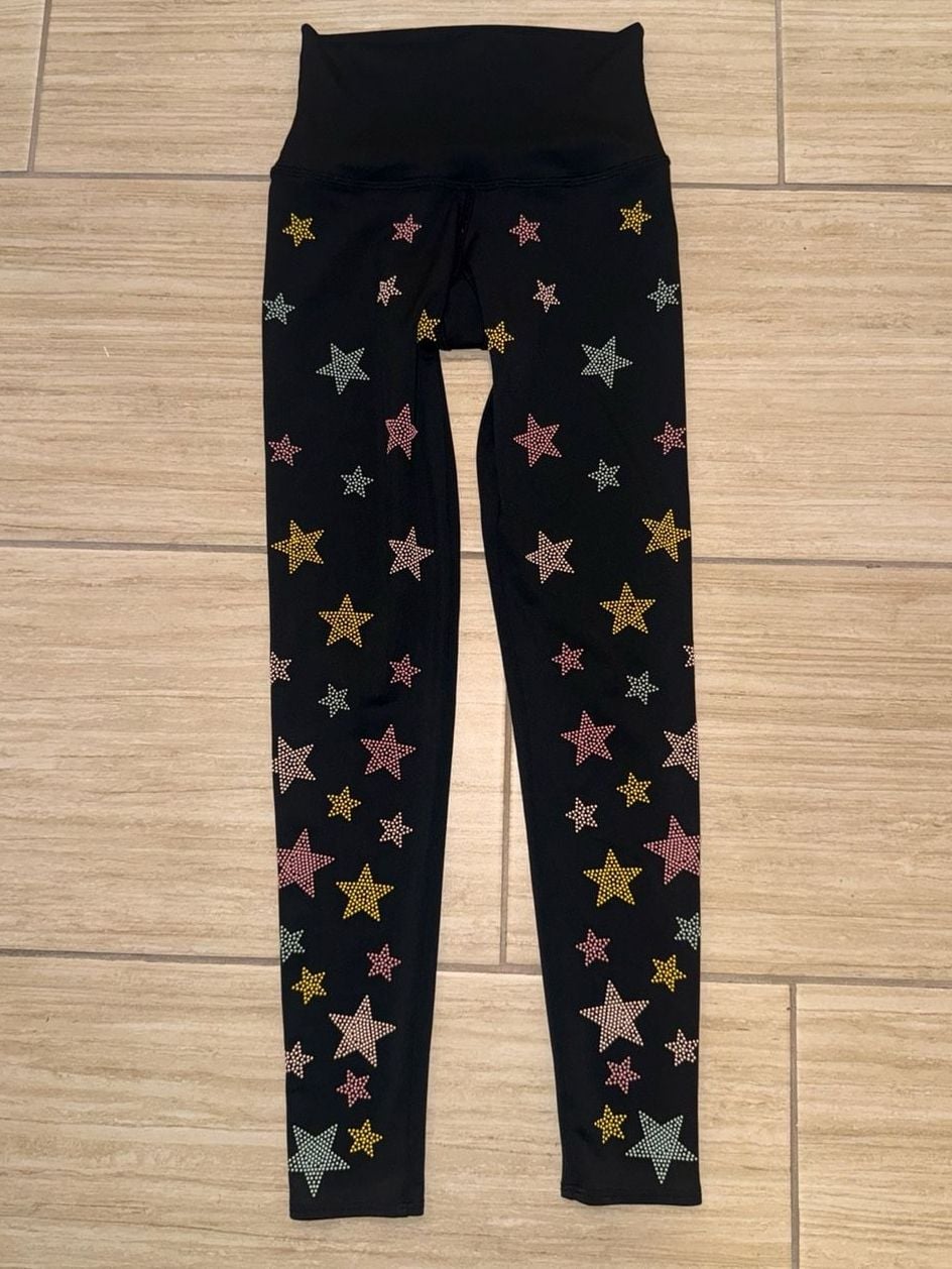 Beach Riot Sport Harper Leggings in Rainbow Star size small 2