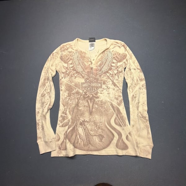 Harley-Davidson Thermal Long Sleeve Shirt Size S Tan Morgantown WV