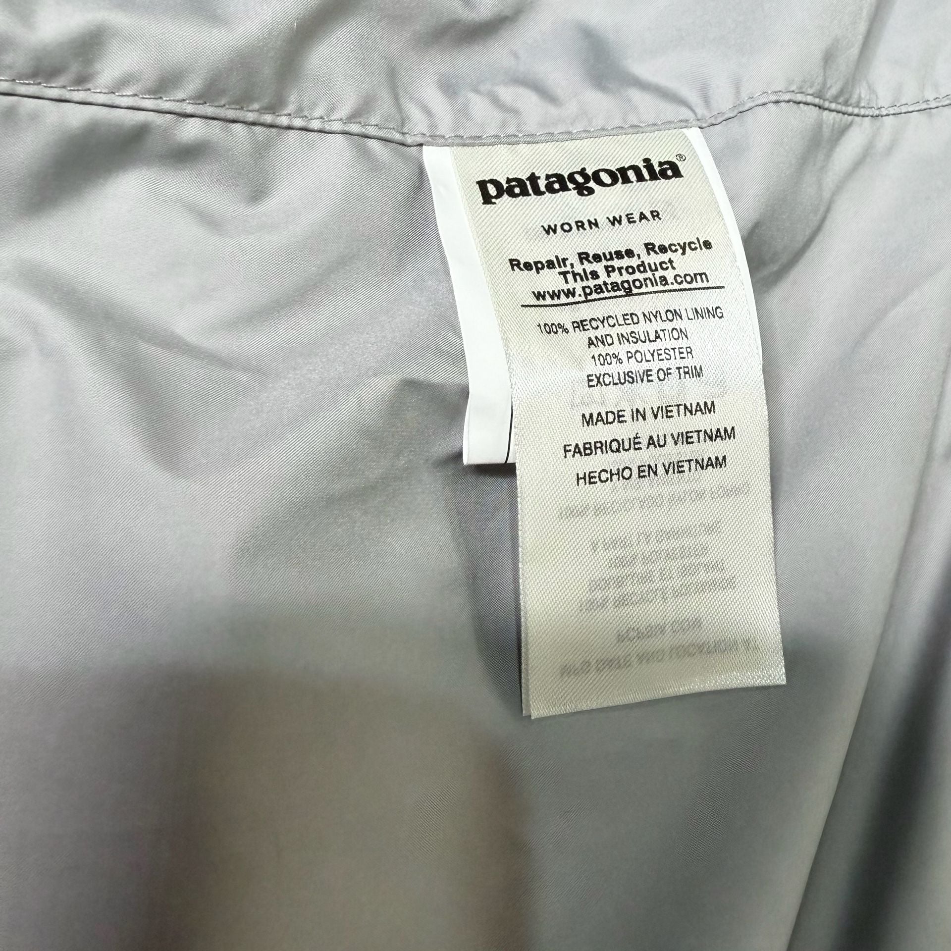 Patagonia Women’s XL Gray Long Quilted Insulated Puffer Coat Full Zip 8