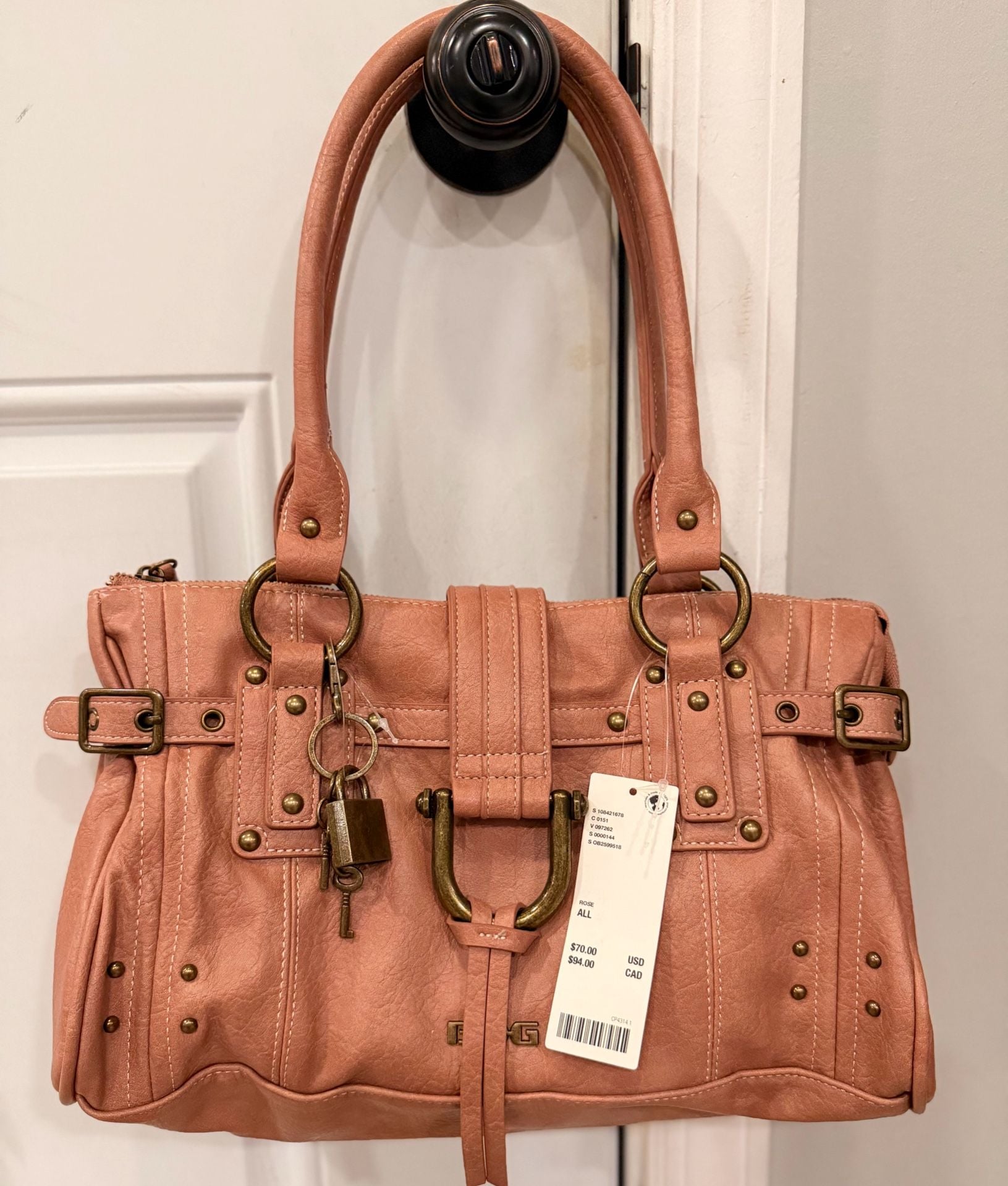 BDG Karlie Lock Shoulder Bag Rose 5
