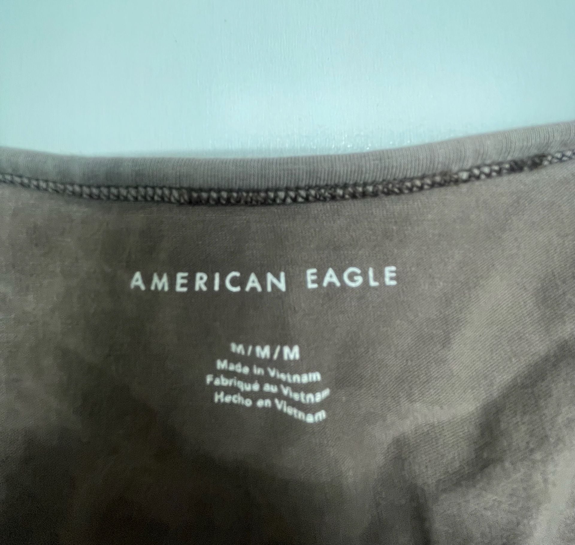 American Eagle Tank Top Size M Brown Shoulder Tie-Straps 3