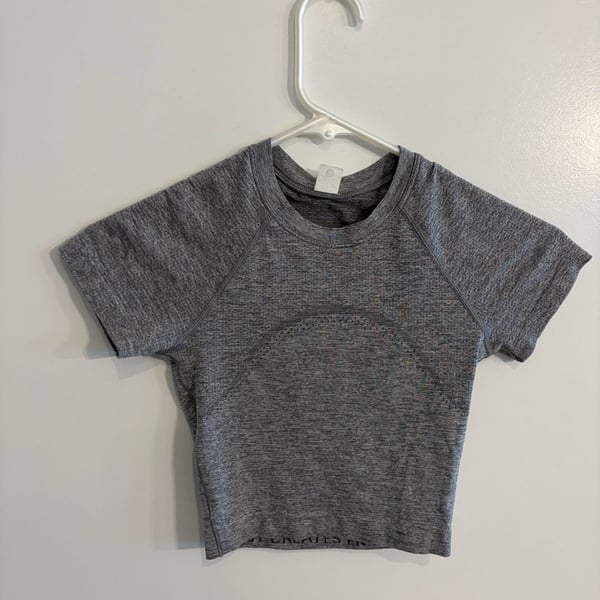 Lululemon Swiftly Tech Cropped Short-Sleeve Shirt Size 0 Gray