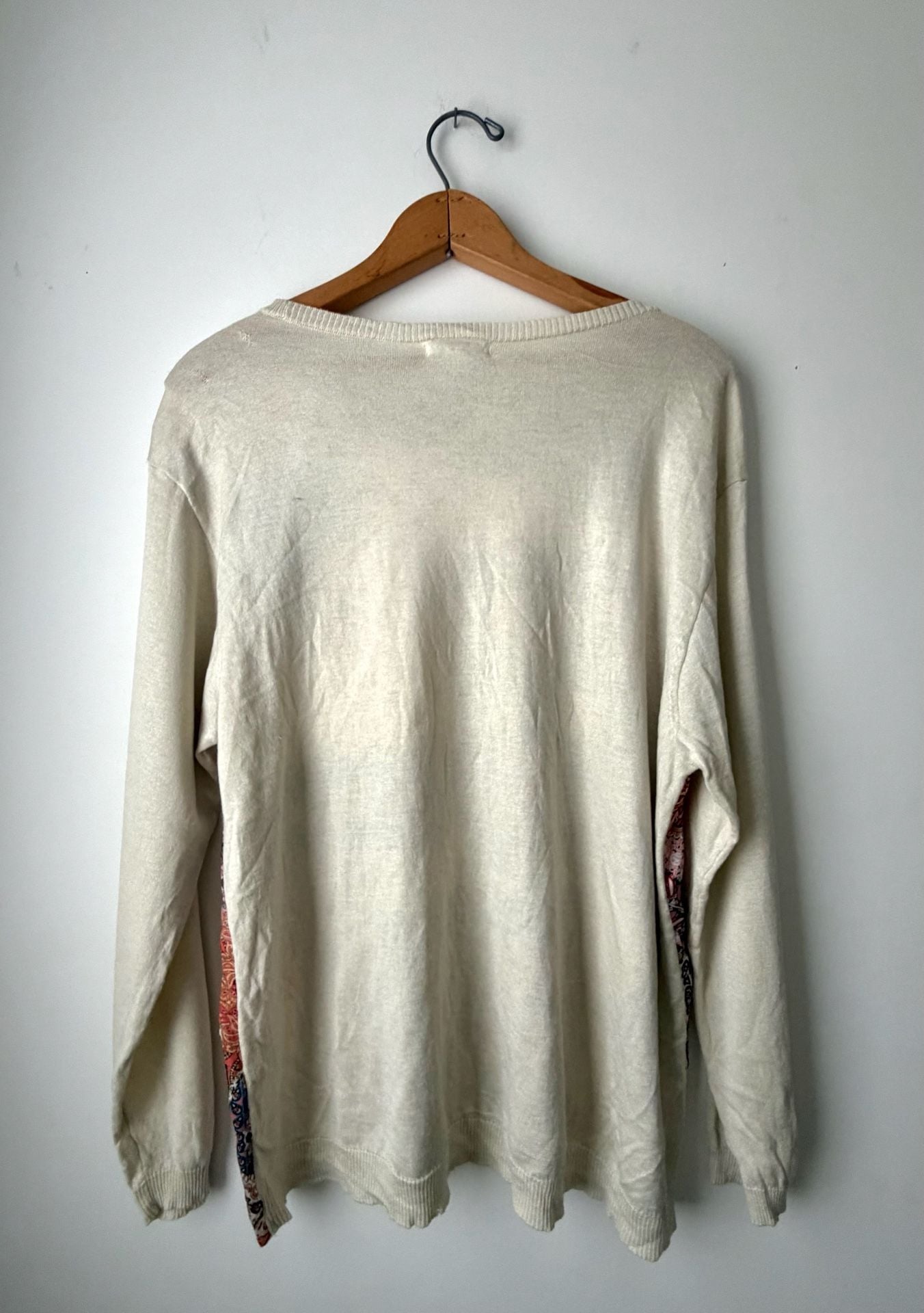 Johnny Was Elodie Scarf Pullover Top Size L Silk Cashmere Paisley 4