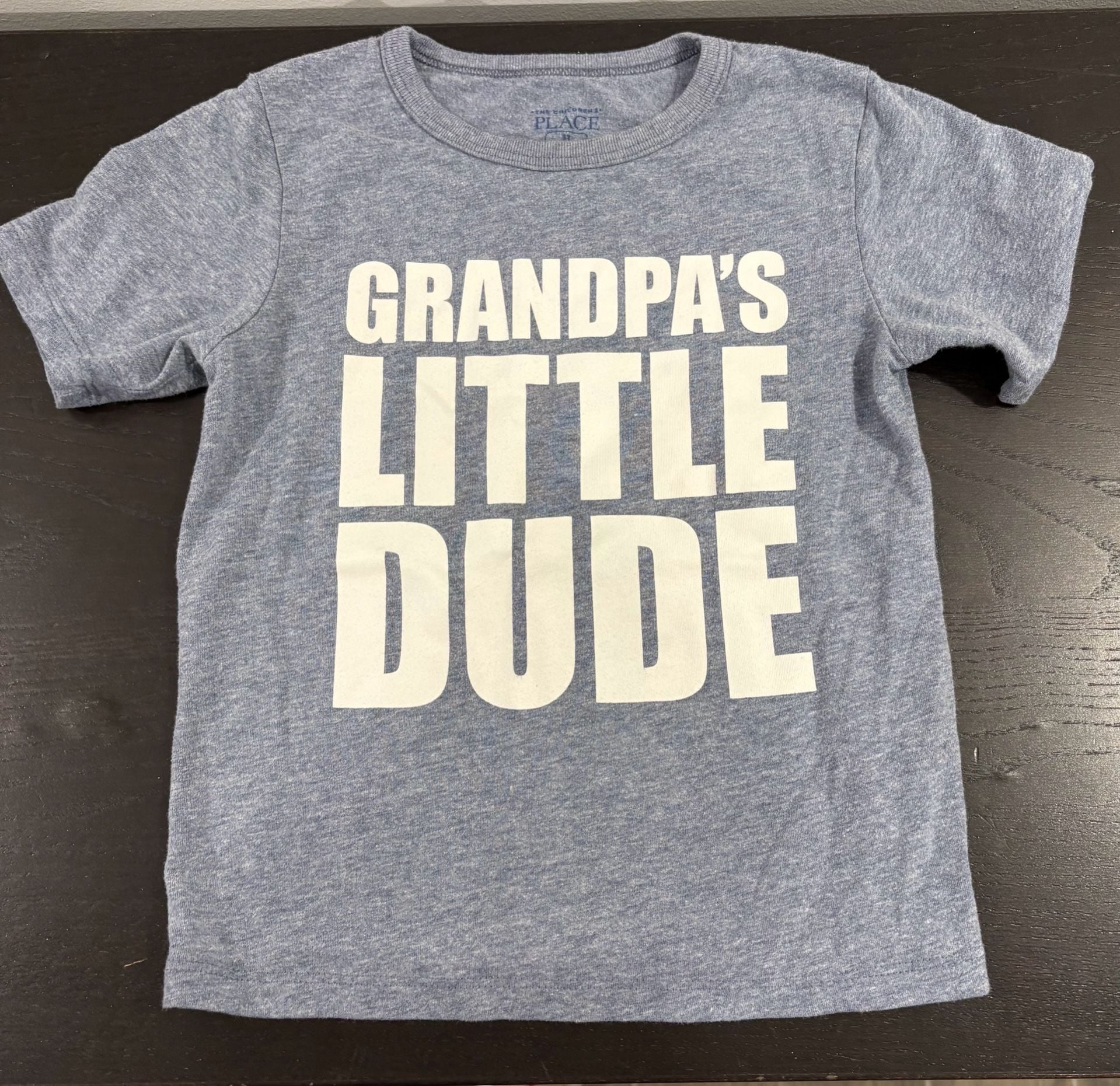 The Children's Place Grandpa's Little Dude T-Shirt Size 3T Blue Heather 2