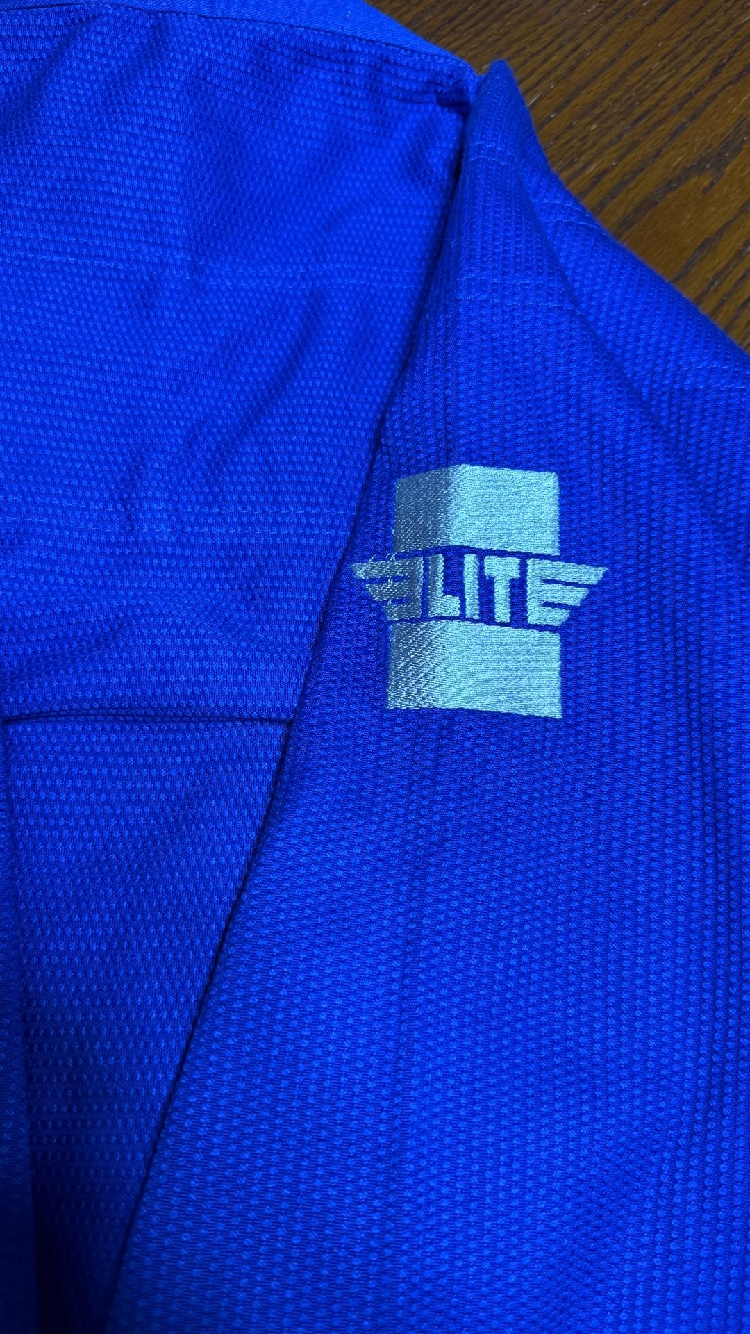 Elite Sports BJJ Gi Jacket Blue Pearl Weave 15