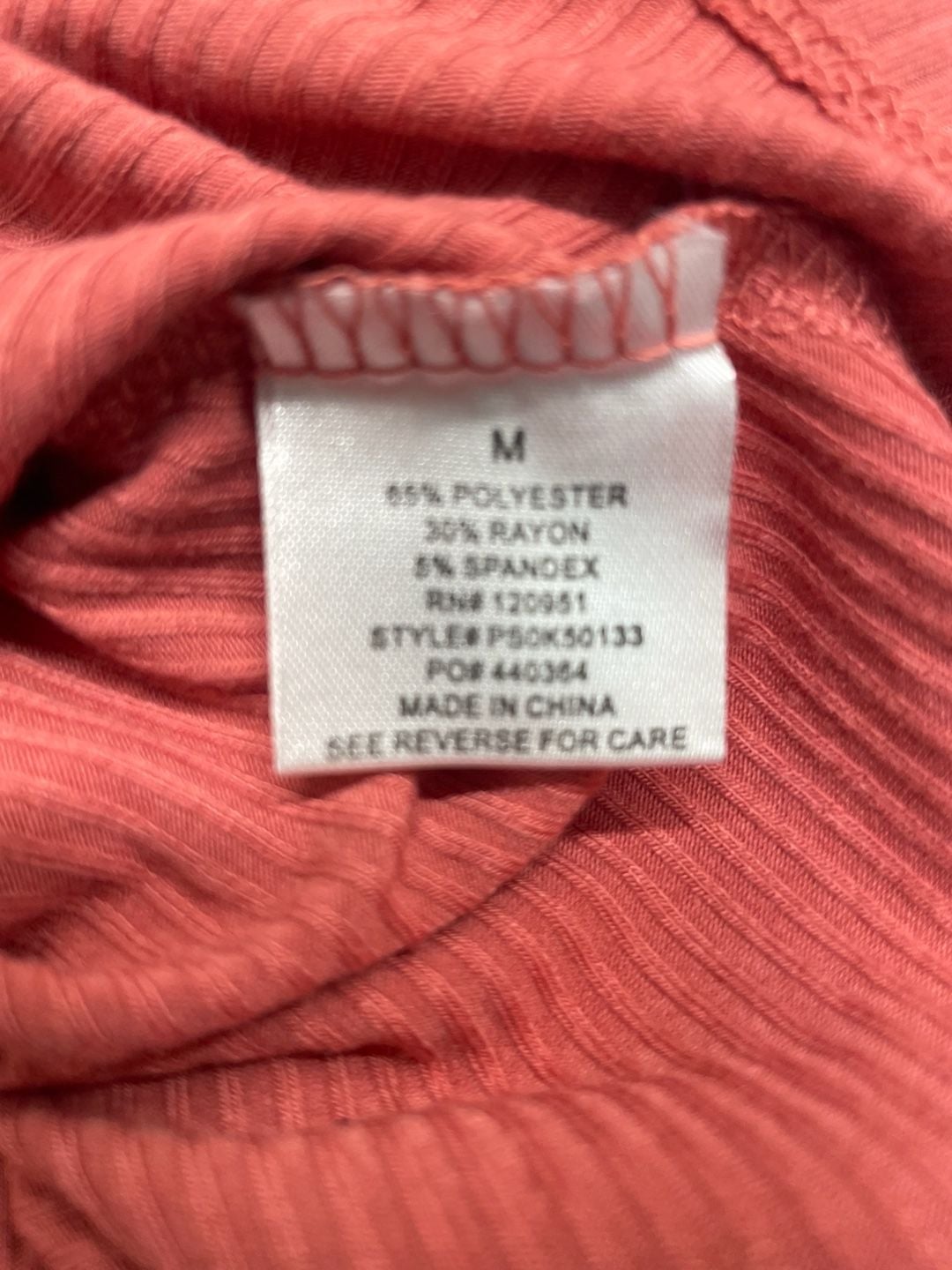 Pink Rose Ribbed Button Dress Coral Pink 5