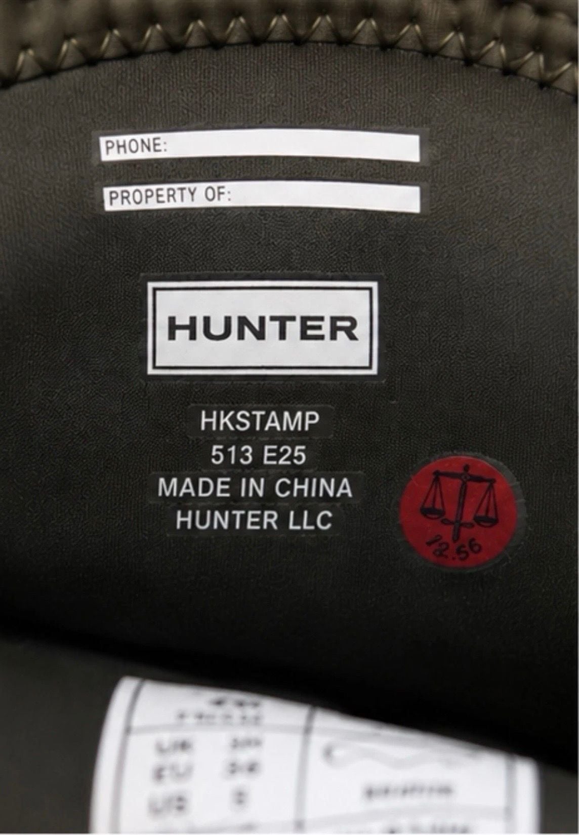 Hunter Kids Stamp Lace-Up Waterproof Rain Boot Size US 9 Black 5