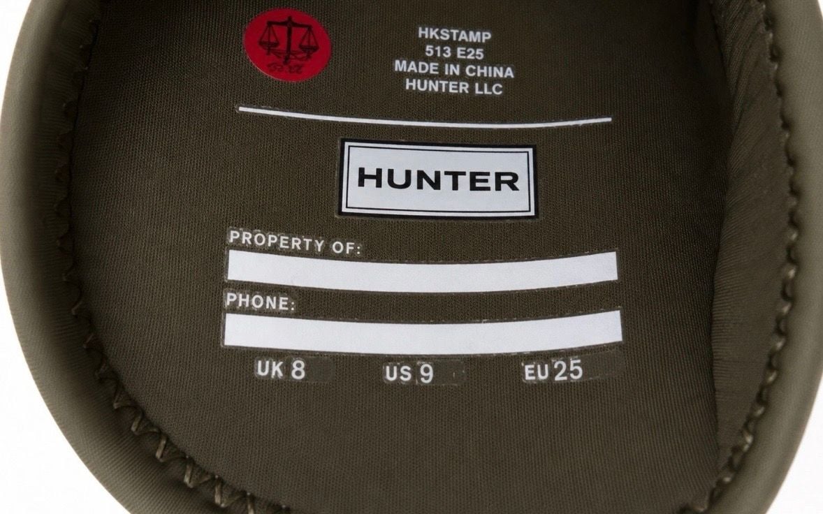 Hunter Kids Stamp Lace-Up Waterproof Rain Boot Size US 9 Black 6