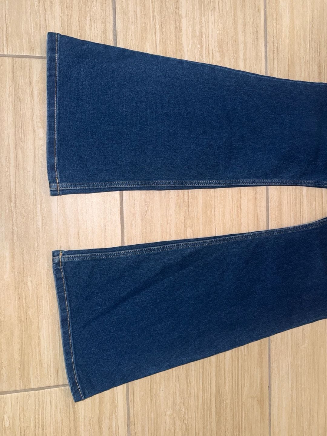 Wrangler High Rise Fierce Flare Jeans Blue Denim 4