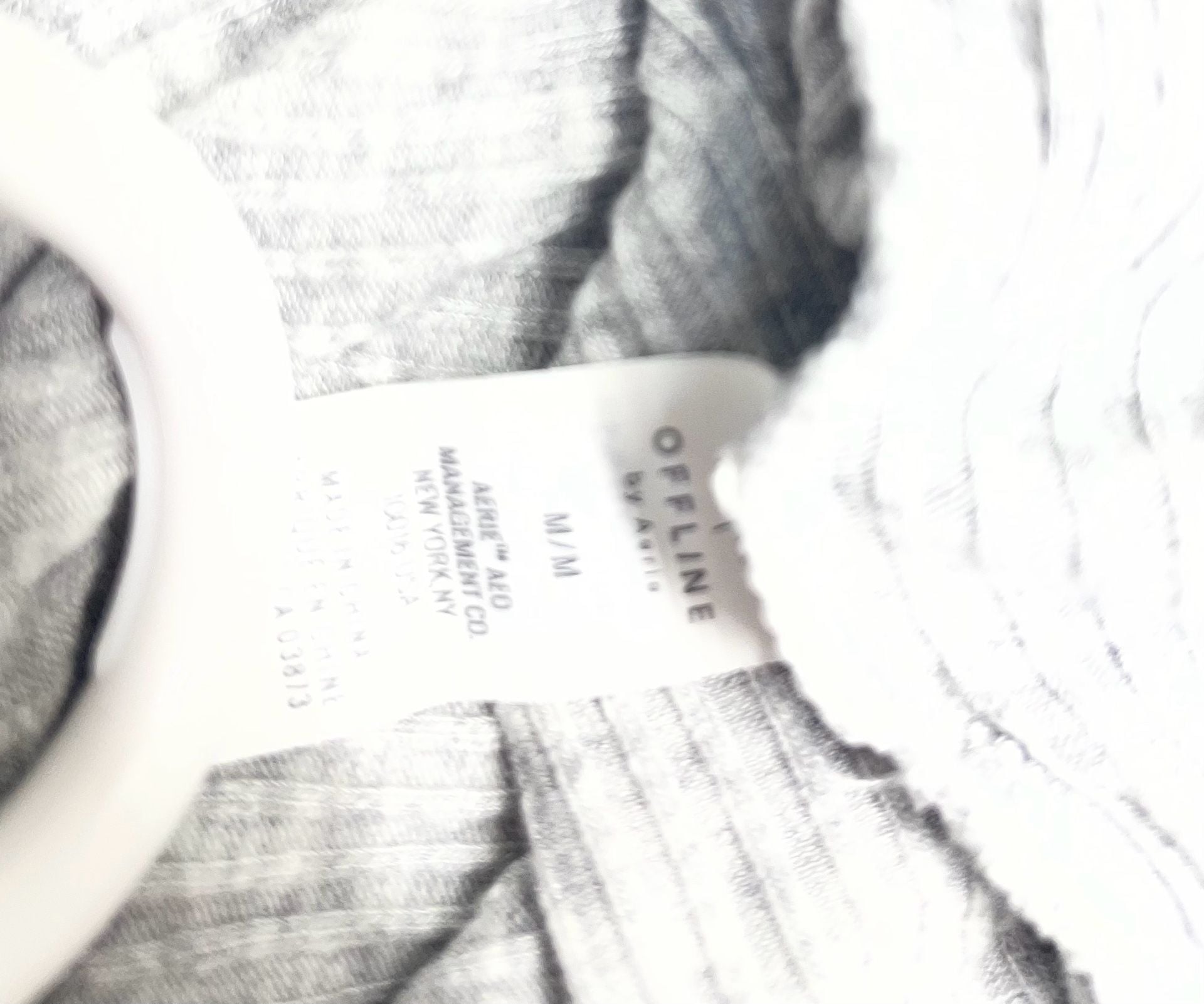 Offline by Aerie Henley Top Size M Grey Ribbed Long Sleeve Shirt 6