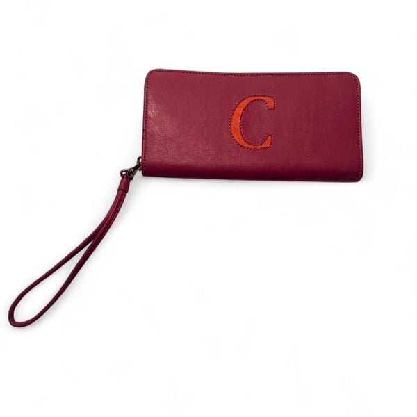 Liz Claiborne Wristlet Wallet Burgundy Leather