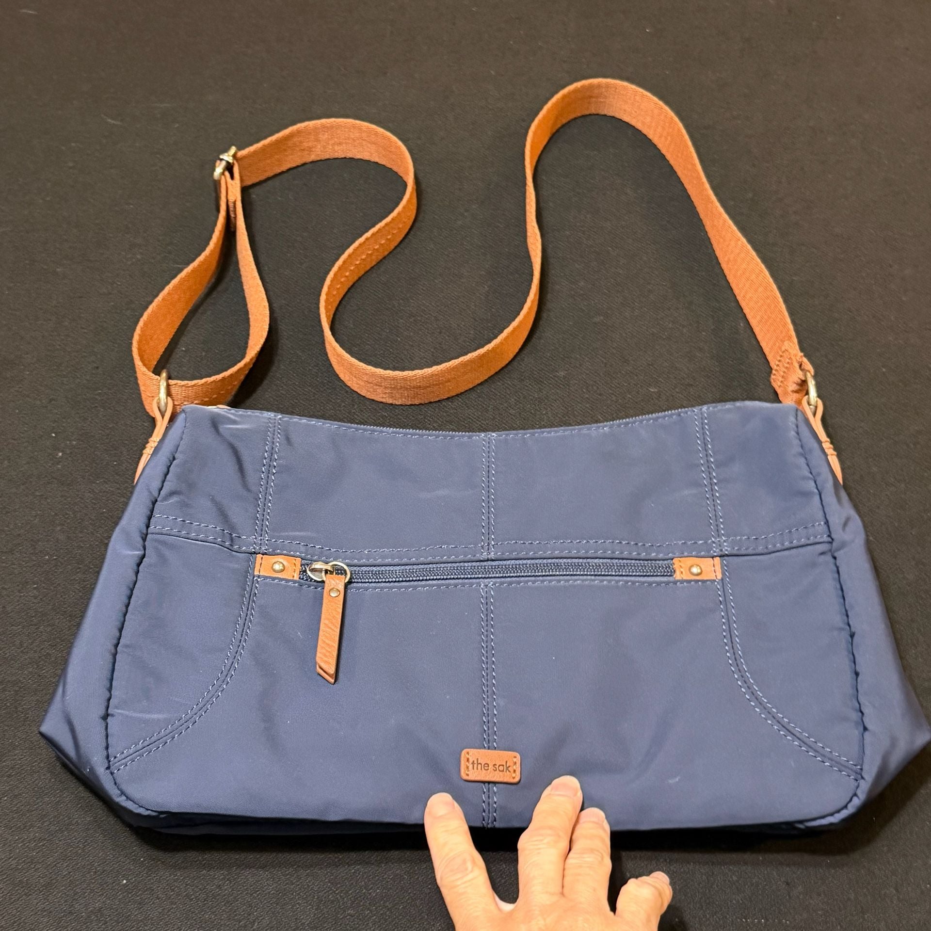 The Sak Esperato Nylon Hobo Blue Crossbody Bag 11