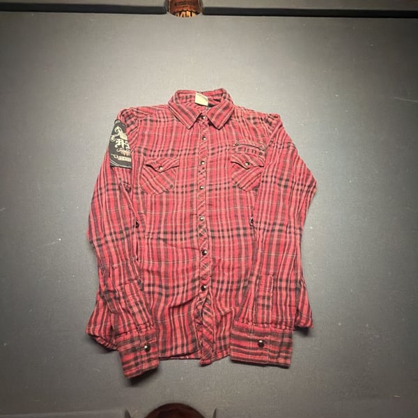 Harley-Davidson Red Plaid Flannel Shirt