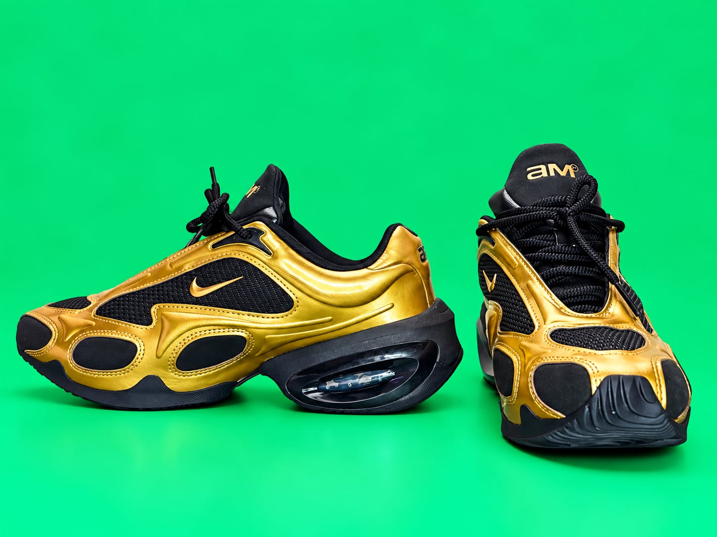 Nike Air Max Muse Metallic Gold Black Sneakers 3