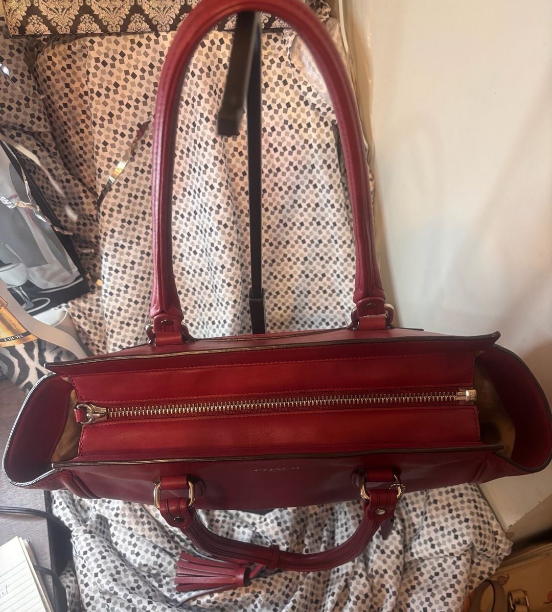 Coach Legacy Medium 19890 Dark Red 4