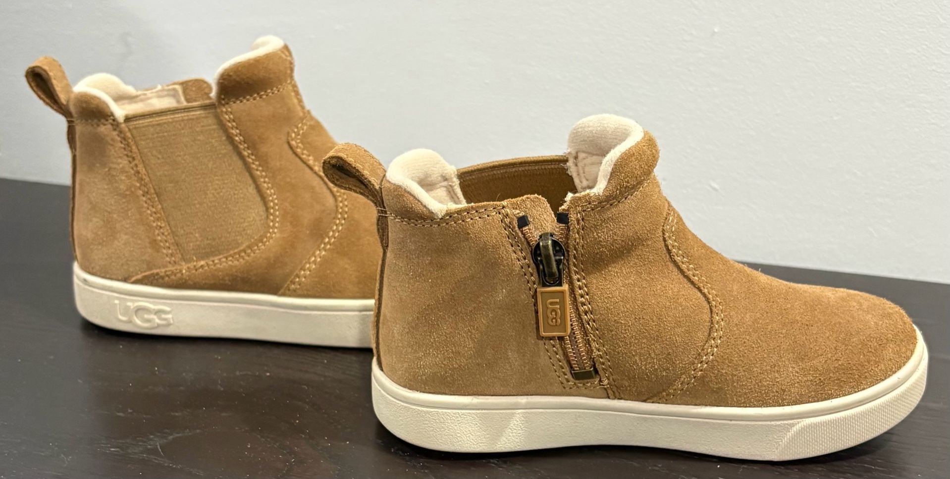Ugg Hamden II Boots Size 10 Chestnut Suede Toddler Zip 4