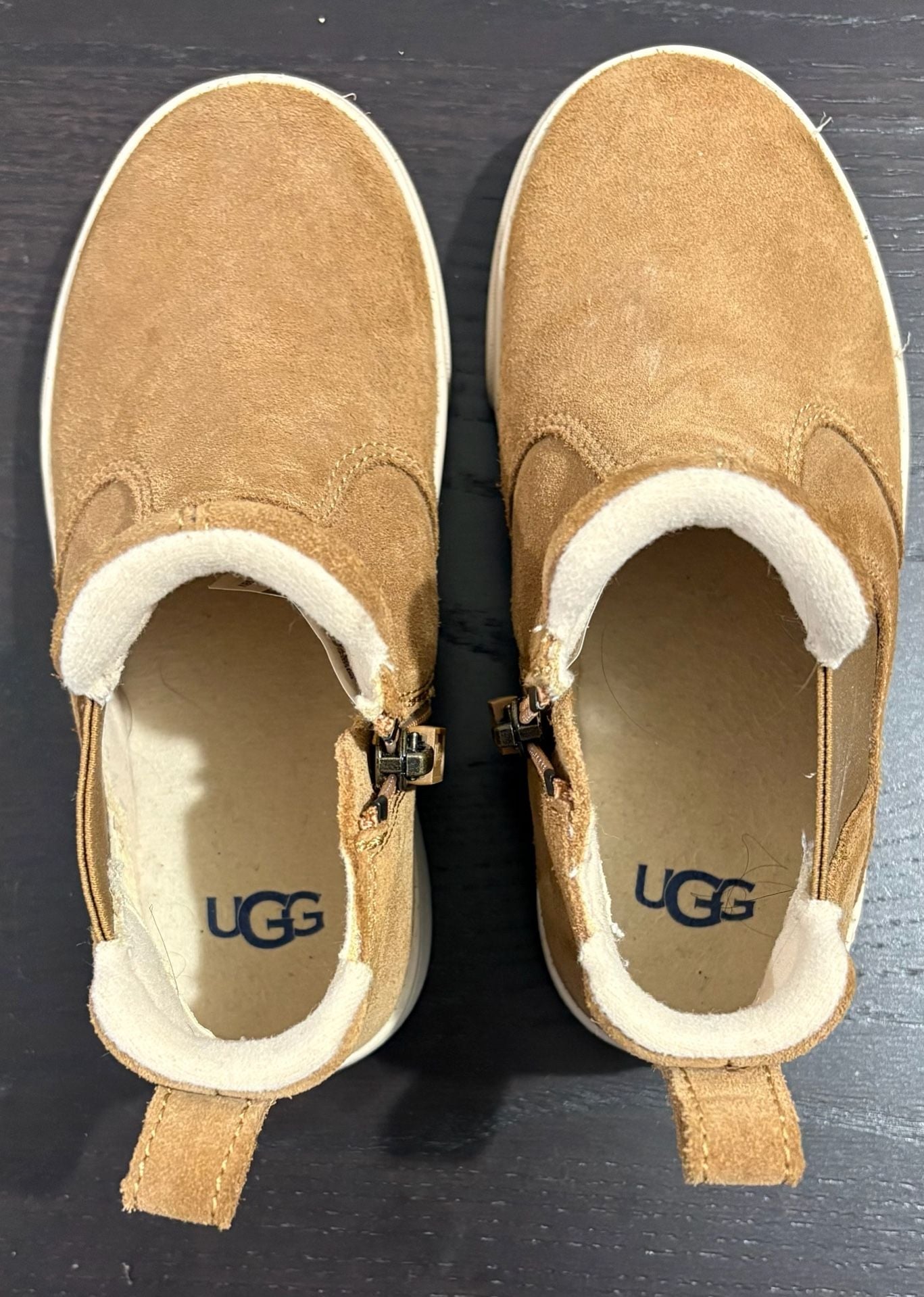 Ugg Hamden II Boots Size 10 Chestnut Suede Toddler Zip 5