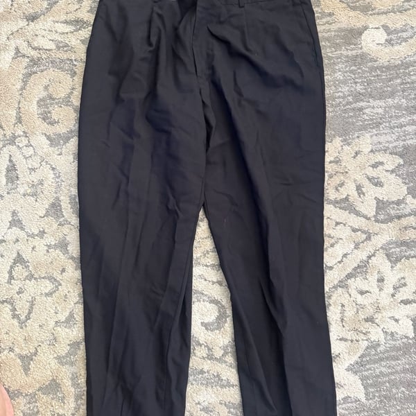 Men’s Linea Uomo Kevin 1P Dress Pants Size 46R 40W Black