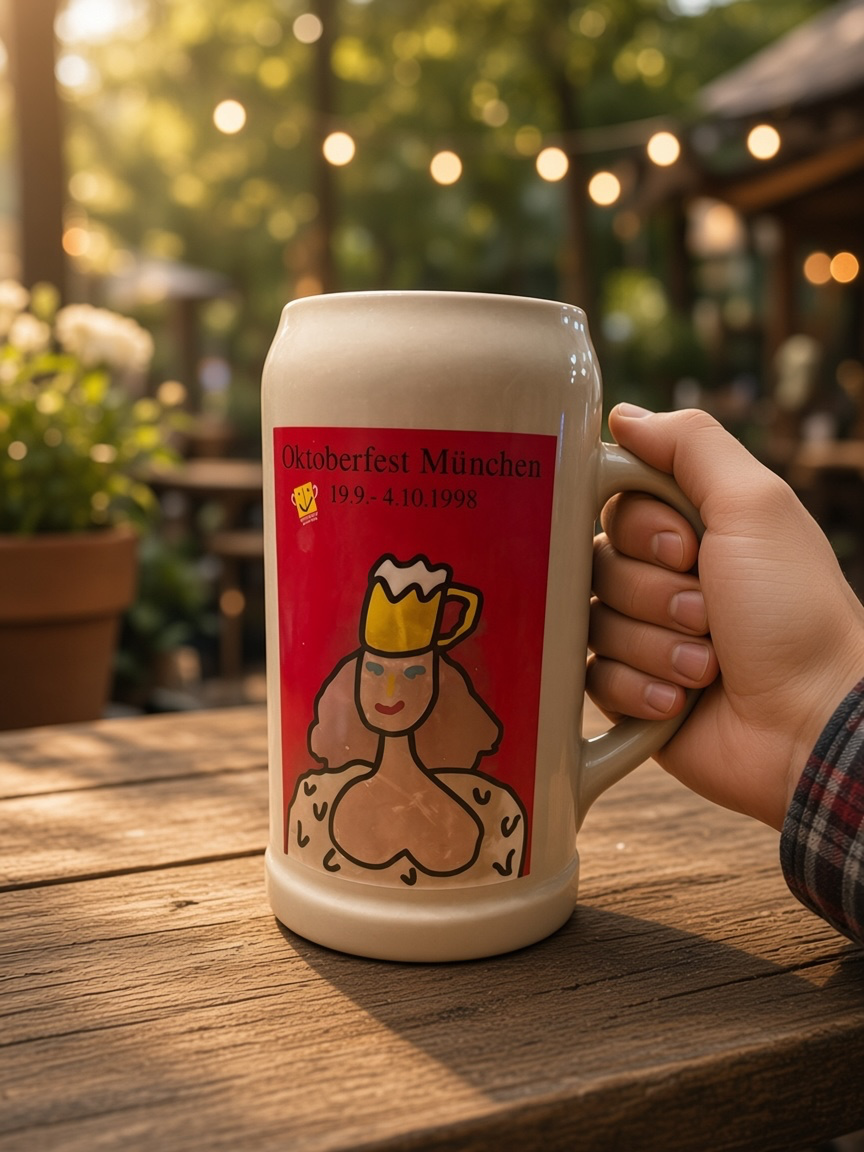 Rastal Oktoberfest München 1998 Beer Stein 1 Liter Stoneware 1