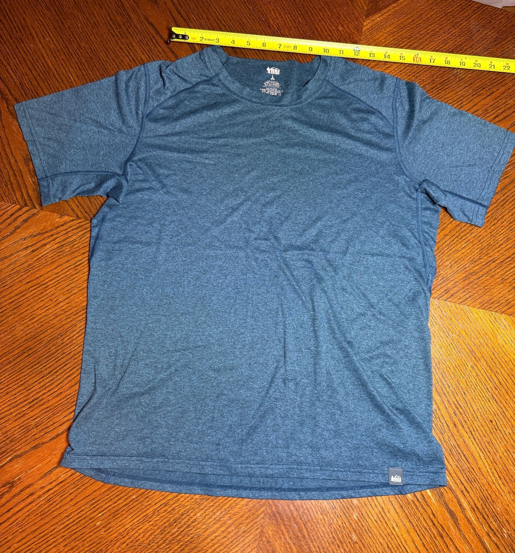 REI Co-op Athletic T-Shirt Size L Blue Heather Short Sleeve 2