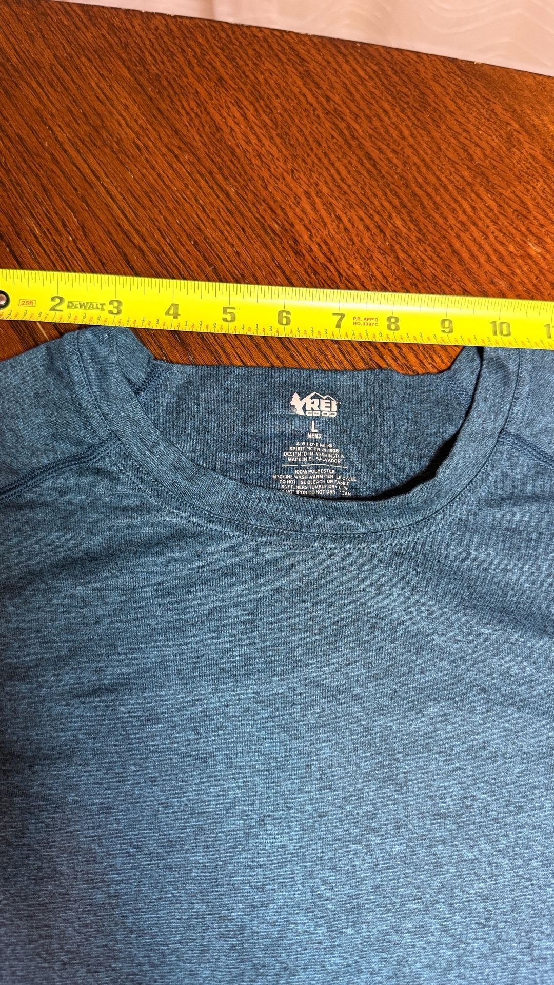 REI Co-op Athletic T-Shirt Size L Blue Heather Short Sleeve 3