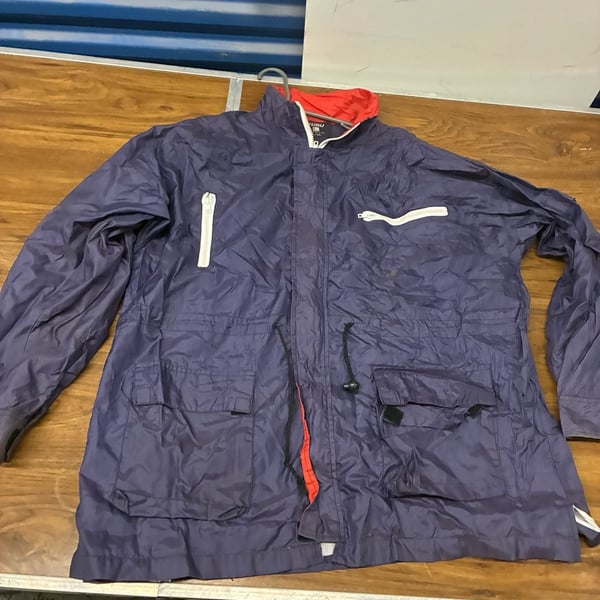 FUBU Jacket Size XL Vintage Navy Blue Windbreaker